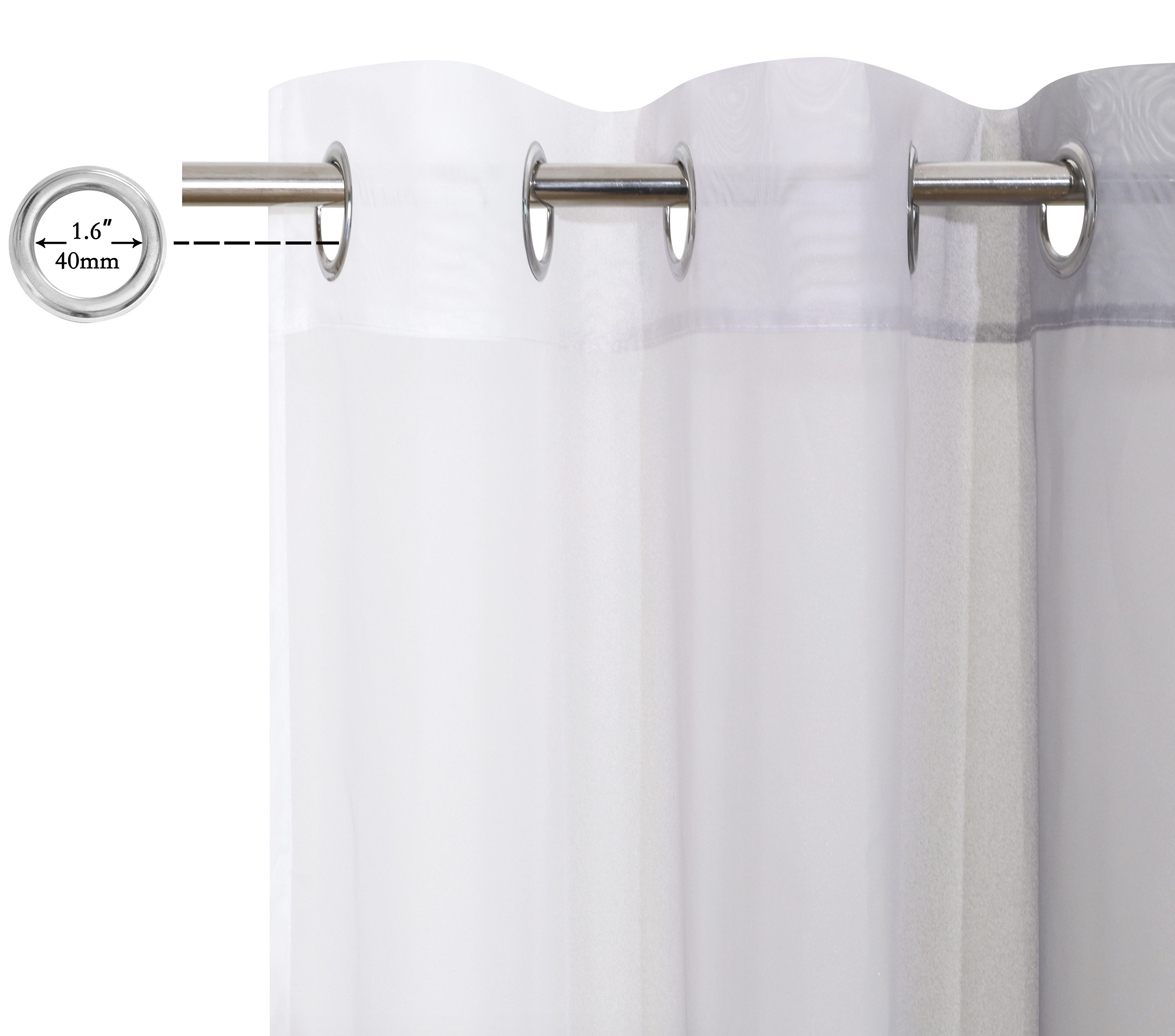 OTTO home Gardine Nivva (2 St), Ösen, transparent, Transparent, Ösen- Aufhängung, Pflegeleicht, 2er Set