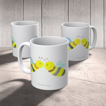 Mr. & Mrs. Panda Tasse Biene Liebe - Weiß - Geschenk, Hummel, Tasse Sprüche, Büro Tasse, Wes, Keramik, Einzigartiges Botschaft