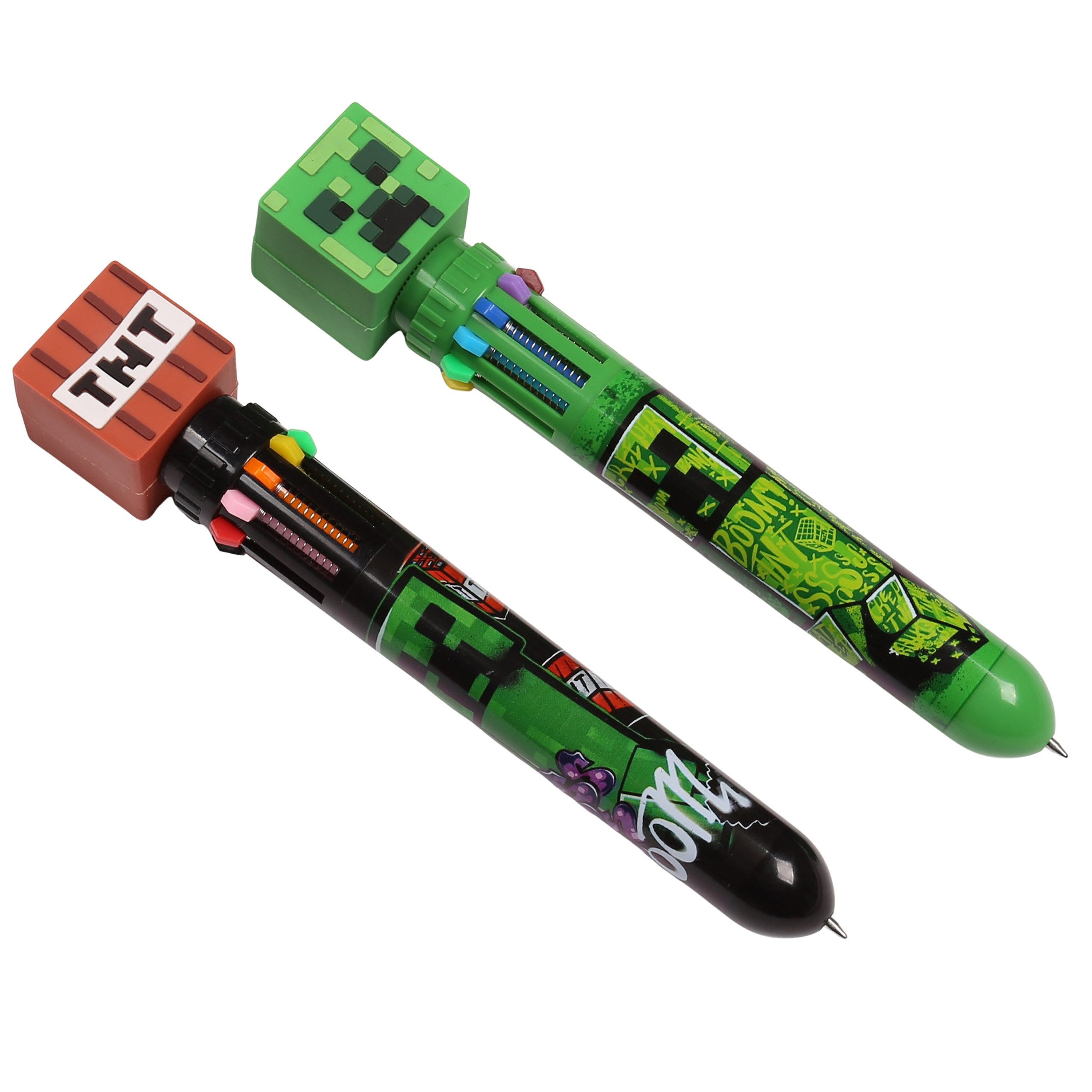 Minecraft Kugelschreiber Minecraft 10-in-1 Kugelschreiber für Kinder – 10 Farben