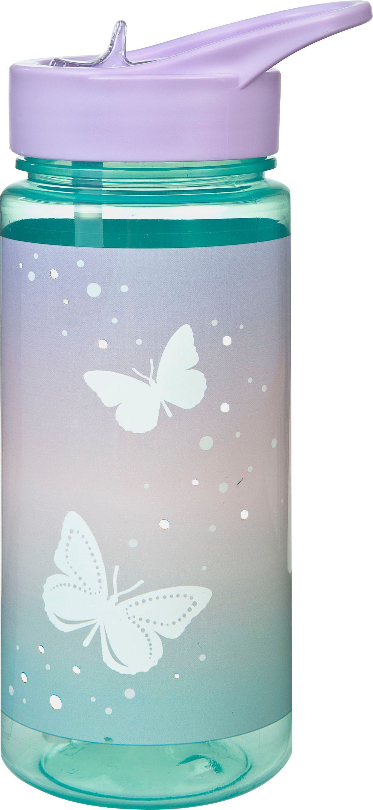 Scooli Lunchbox Brotzeitdose & Trinkflasche, Butterfly Wishes, Kunststoff, (Set, 2-tlg), mit Trinkflasche