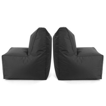 mokebo Sitzsack Der Ruhepol (mit Hocker), Indoor & Outdoor Sessel mit Pouf, Bean Bag & Relaxsessel in Grau