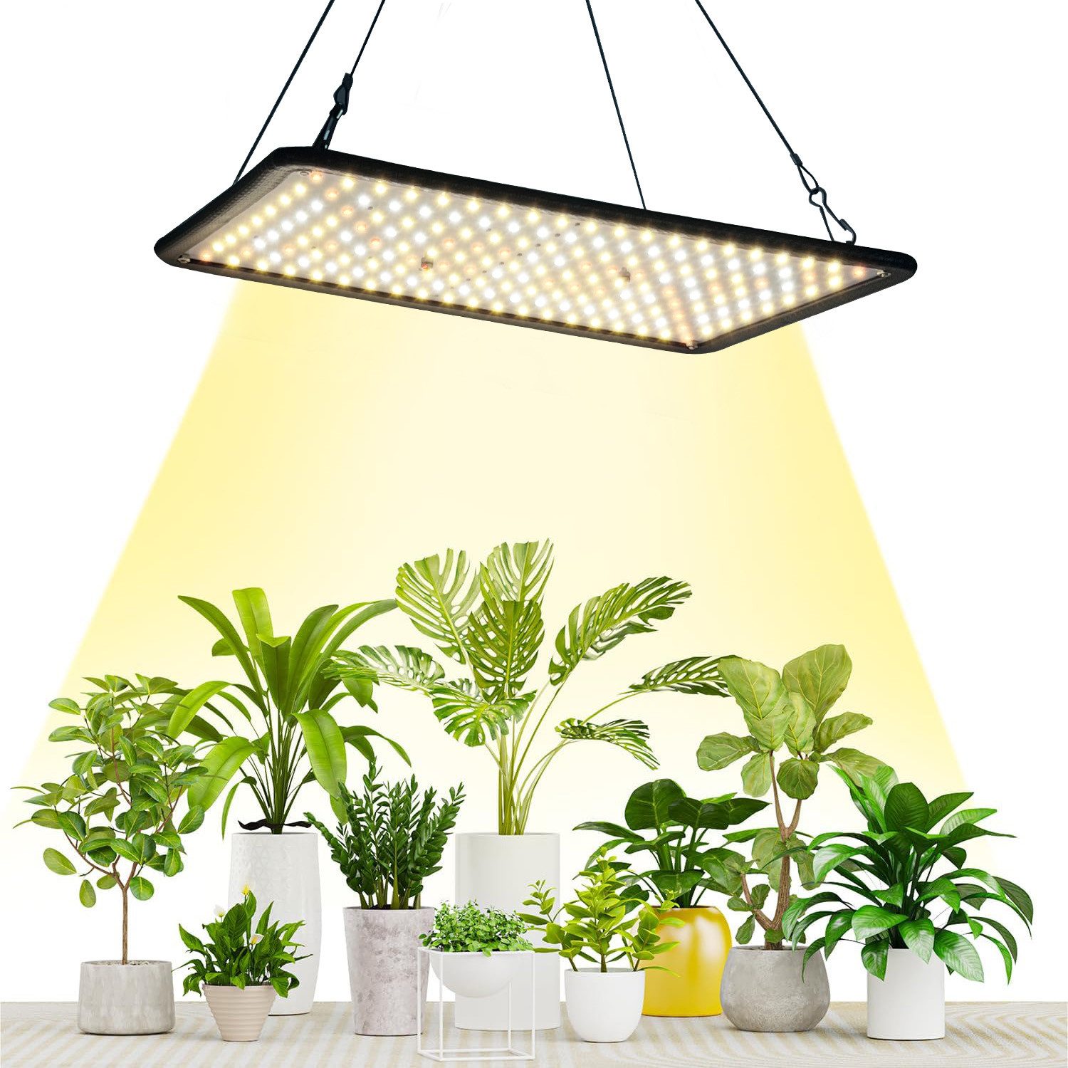 Lapalife Pflanzenlampe 180 LEDs Pflanzenlampe Led Vollspektrum, 3 Lichtmodi Grow Lamp, LED fest integriert, Mit Schalterfeld Für Zimmerpflanzen Gemüse und Blume Wachsen Zelt