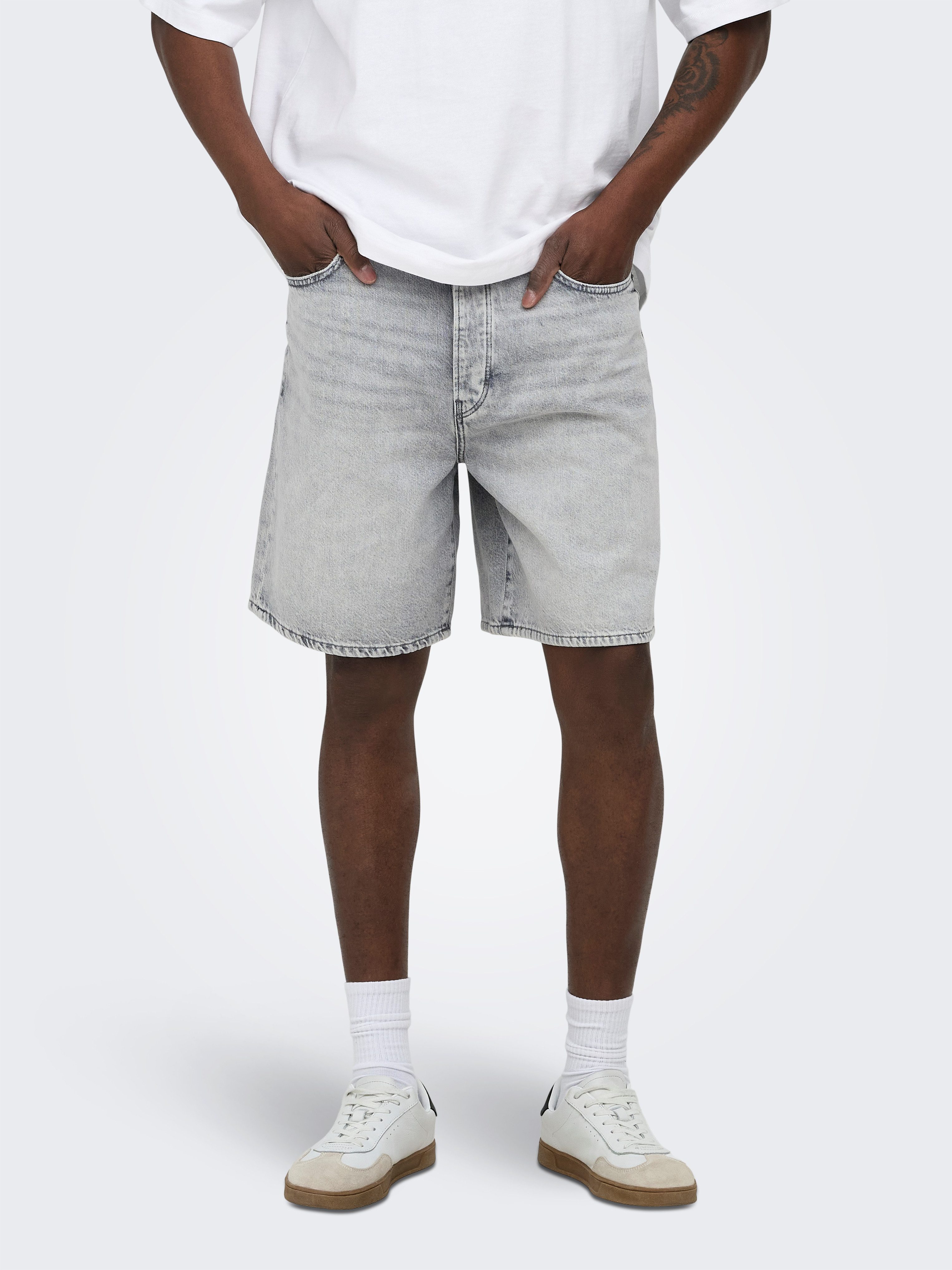 ONLY & SONS Jeansshorts ONSFADE LMG 3157 TAI DNM SHORTS NOOS Baumwolle, loose fit
