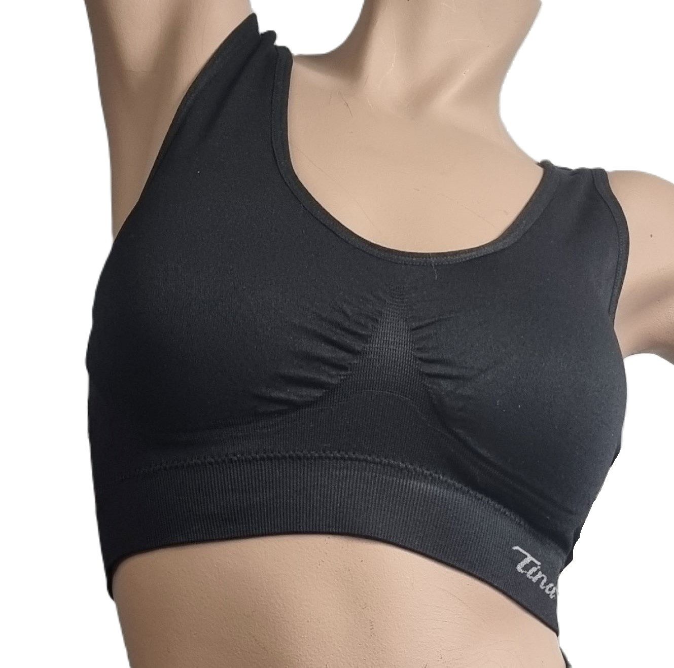 Dekker Bustier "Princess Dessous " Seamless Bustier/BH super Passform gefütterte Cup (Packung, 2 Stück) Logogschriftzug "Tina"