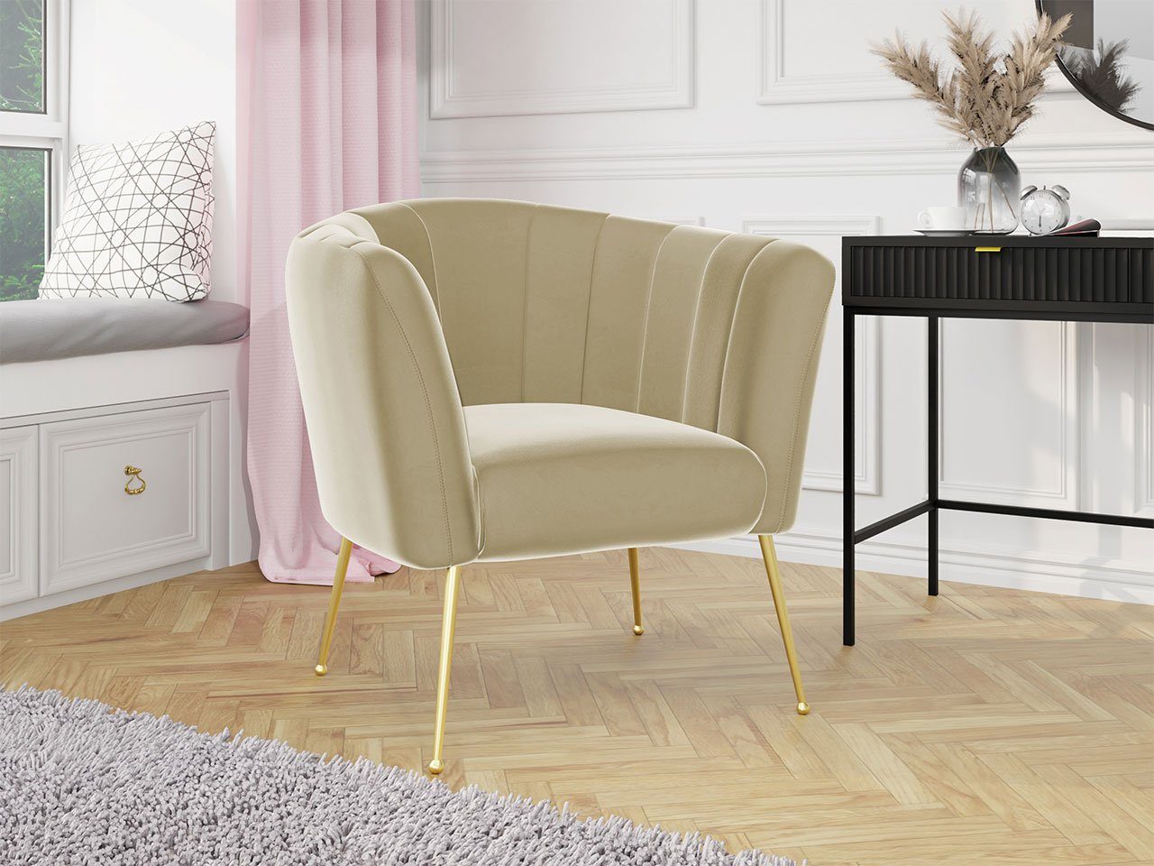 Mirjan24 Sessel Giliali, Polstersessel, Armsessel, 2201 Fernsehsessel Velvet Magic Stilvoll Armchair