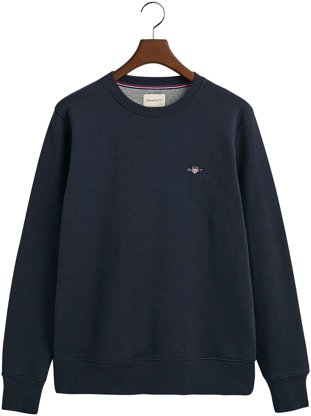 Gant Sweatshirt REG SHIELD C-NECK SWEAT mit Logostickerei auf der Brust – Bild 5 von 5