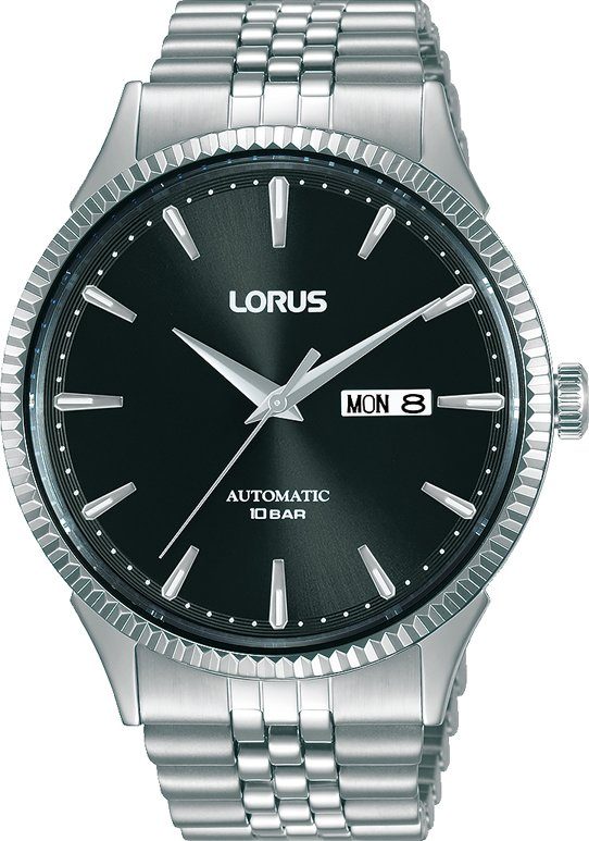 Abschlag LORUS Automatikuhr schwarz, silber RL471AX9