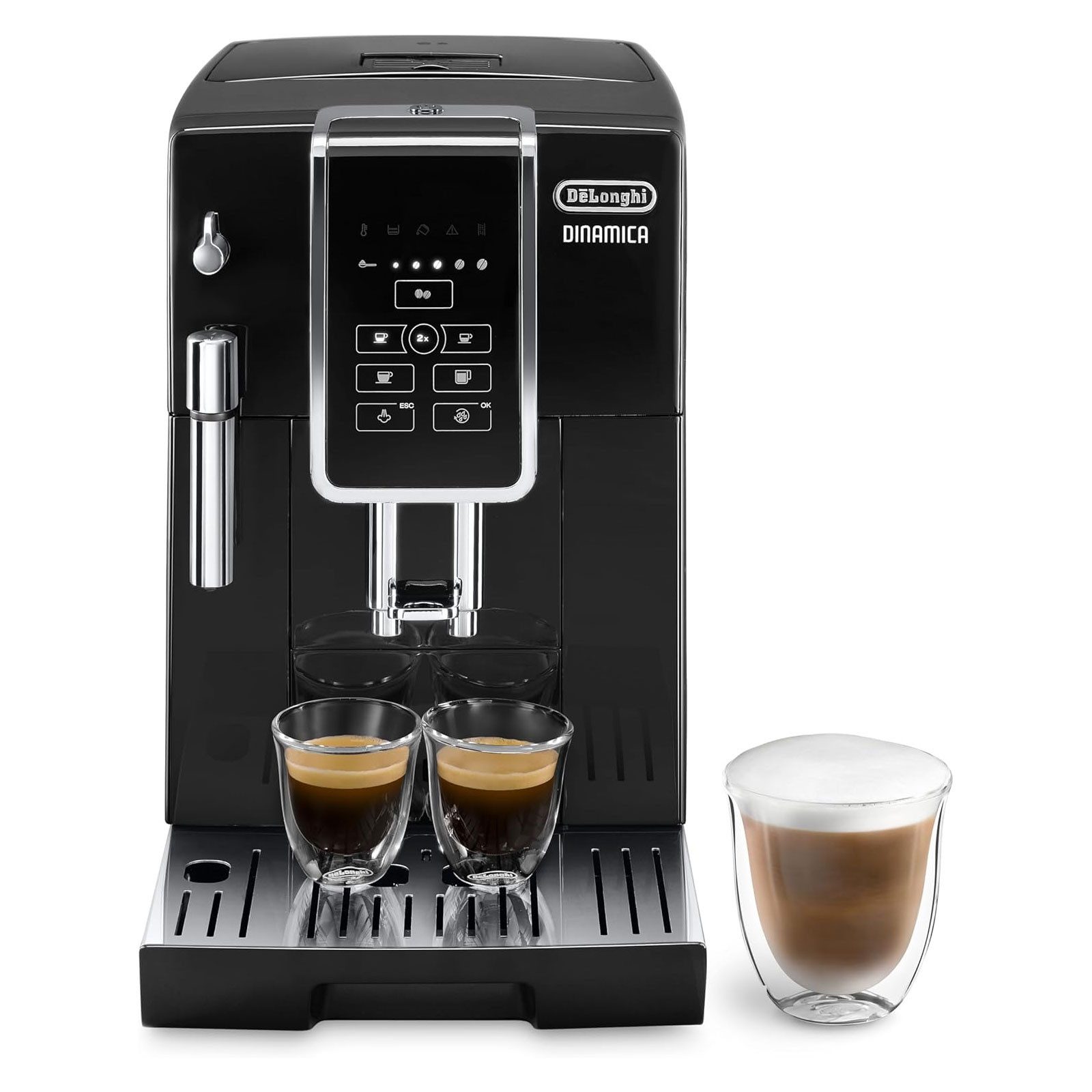 De'Longhi Kaffeevollautomat, Schwarze Oberfläche mit Soft-Touch-Tasten