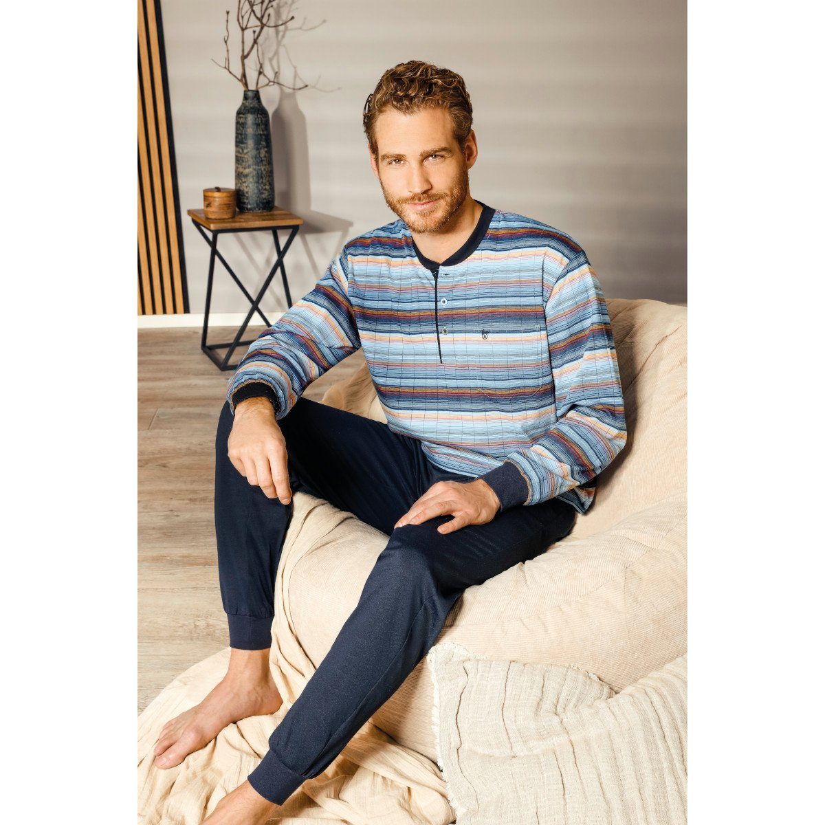 Hajo Pyjama Hajo, Schlafanzug Klima-Komfort 53630 günstig online kaufen