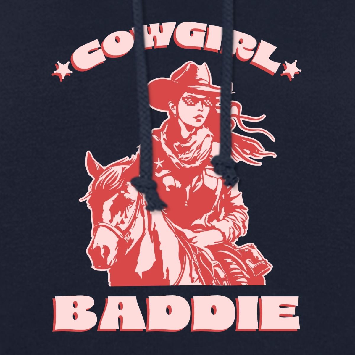 Spreadshirt Hoodie Cowgirl Baddie, Pferd Und Reiterin Style Damen Hoodie (1-tlg)