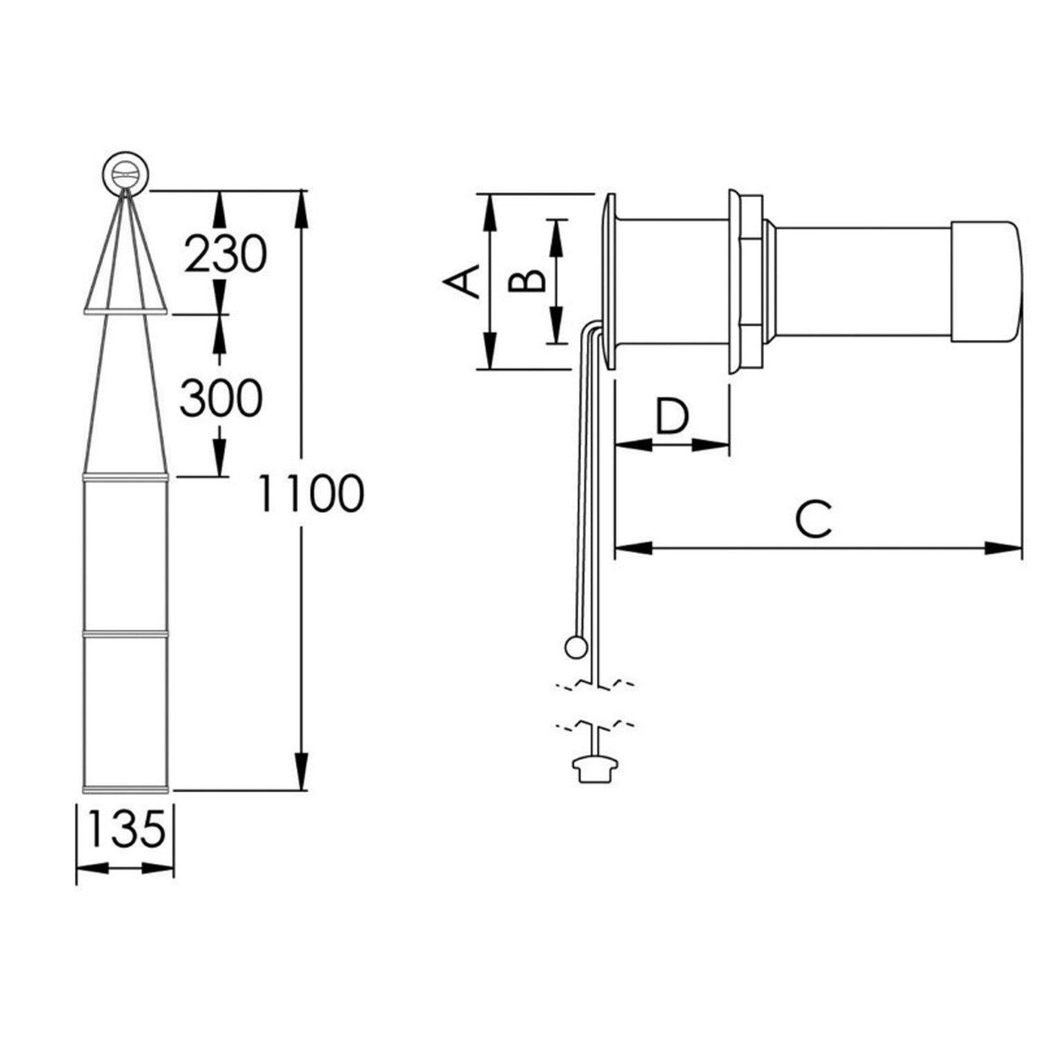 NAVYLINE Koordinationsleiter Rettungsleiter 3 Stufen 185 mm