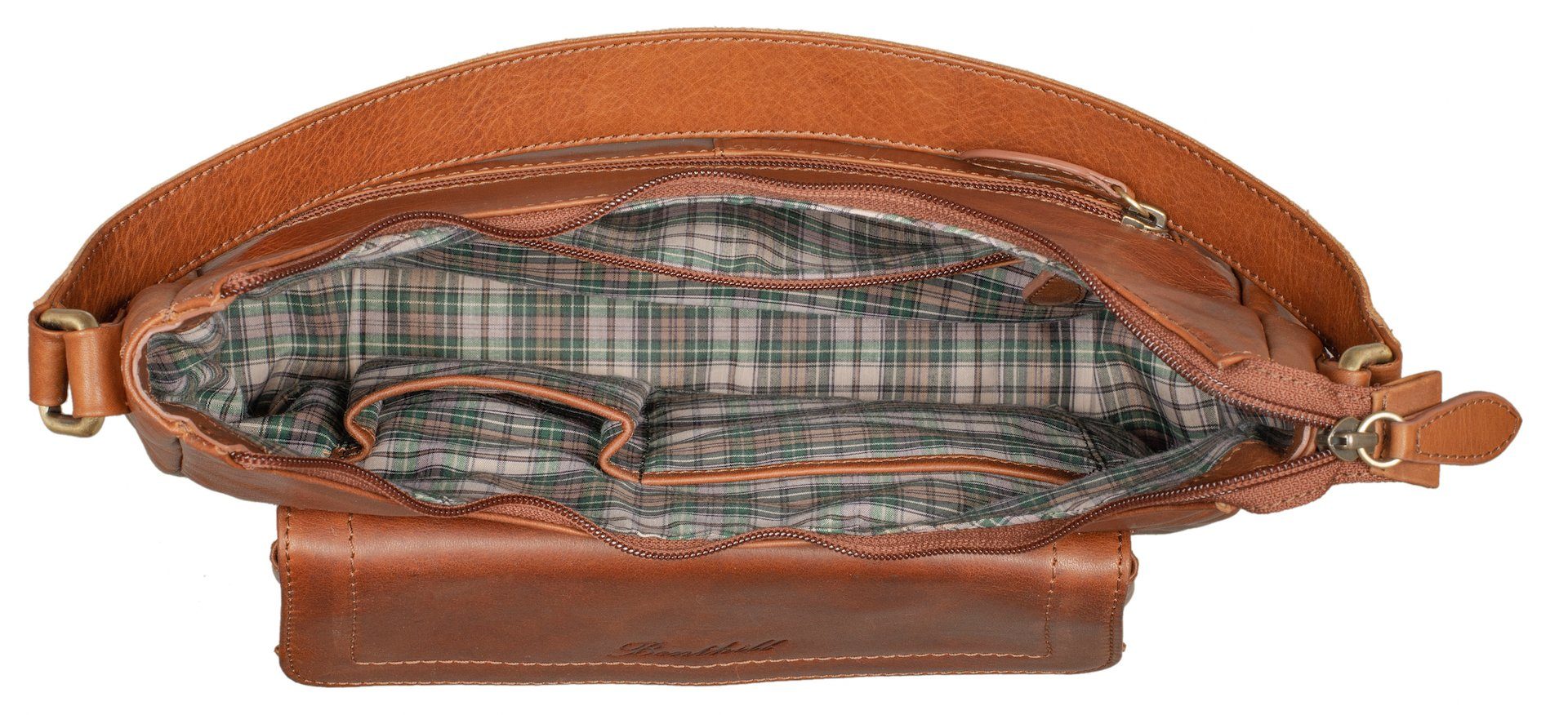 Benthill Handtasche Damen Echt Leder Schultertasche Umhängetasche Ledertasche Umhängegurt, Schultergurt / Umhängegurt Reißverschlussfach