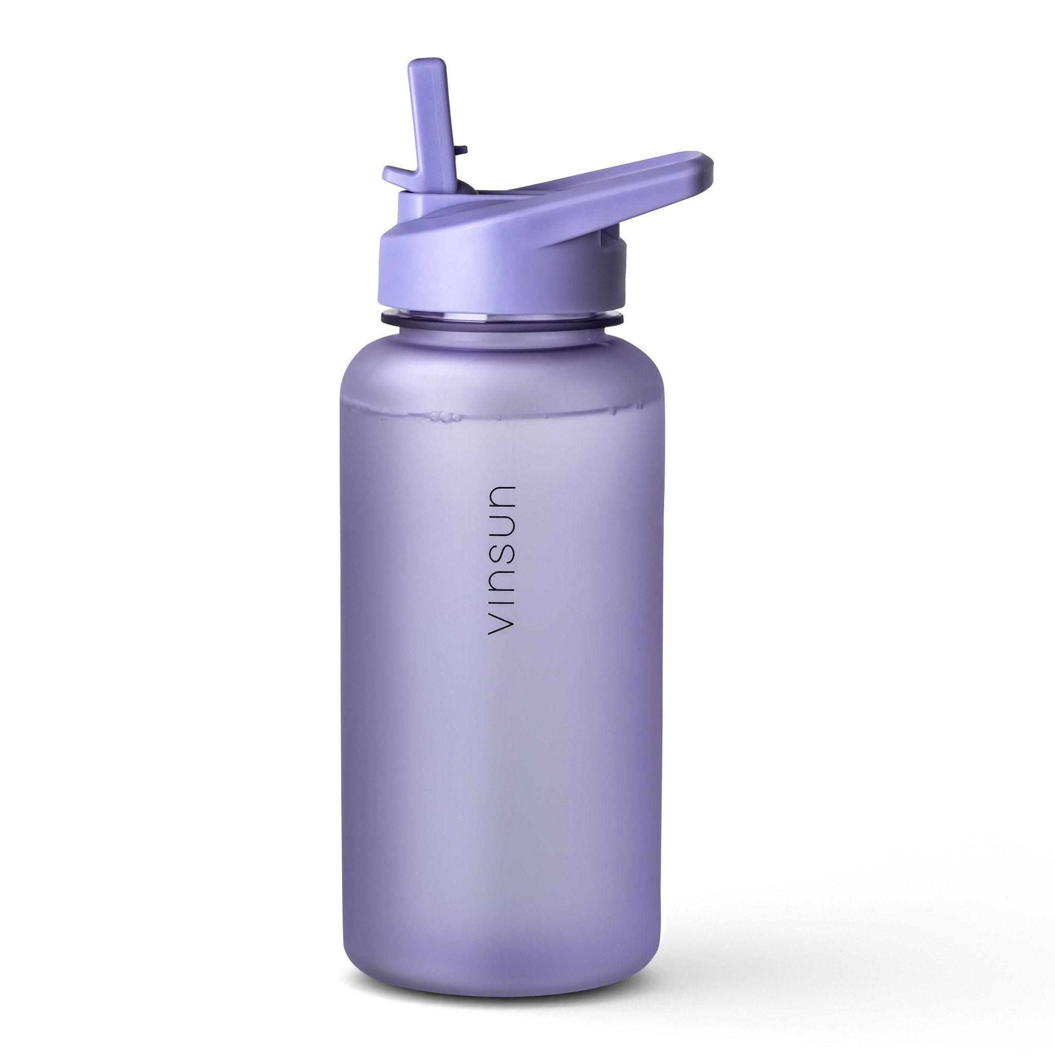 Vinsun Trinkflasche Sportflasche mit Strohhalm 1L - Wasserflasche Tritan auslaufsicher, BPA frei, Bruchsicher, geruchs- & geschmacksneutral, geringes Gewicht