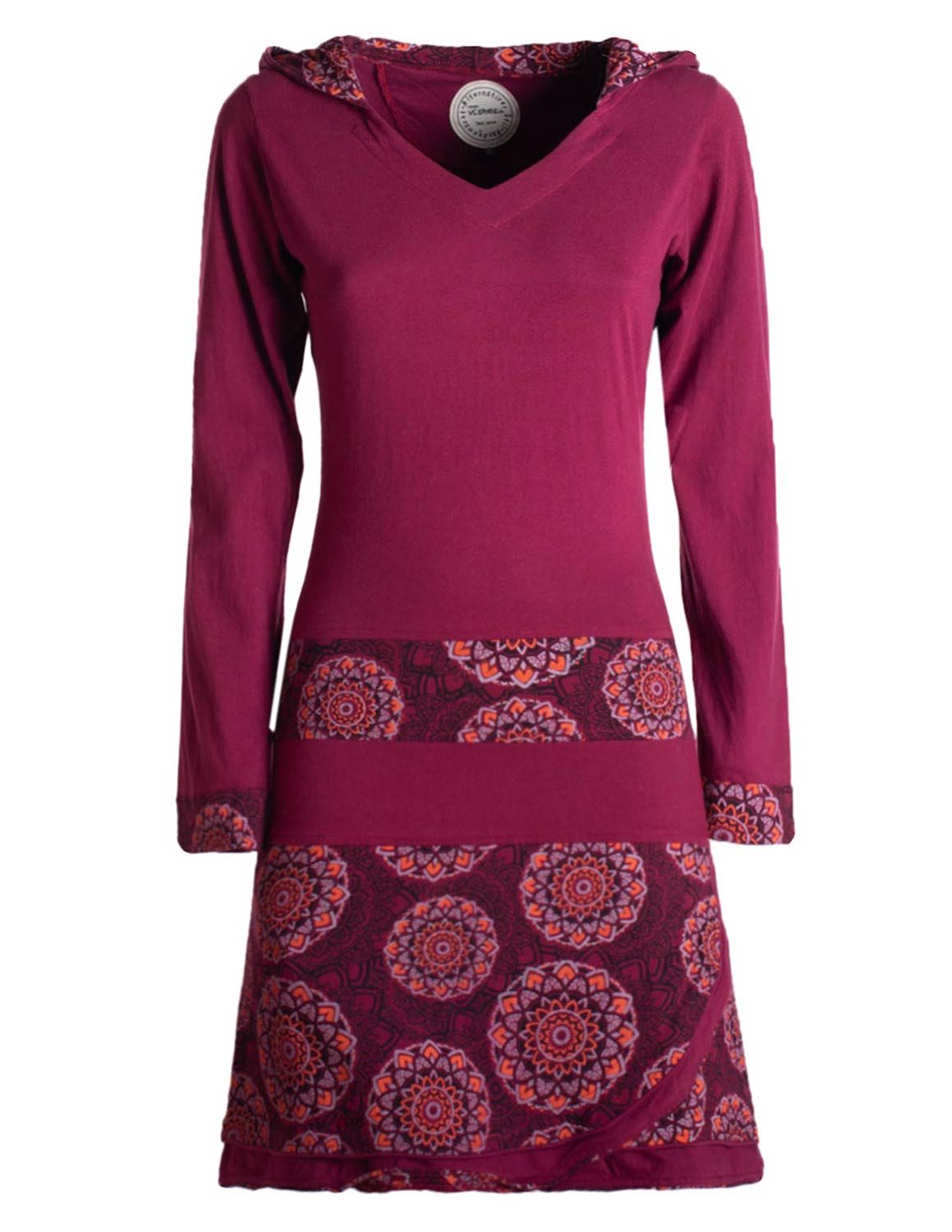 Jerseykleid Long Hoodie Kleid Damen mit Kapuze Langarm Kleider Kapuzenkleid
