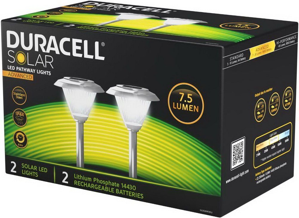 Duracell LED Solarleuchte 2er Set Solarlampe günstig online kaufen