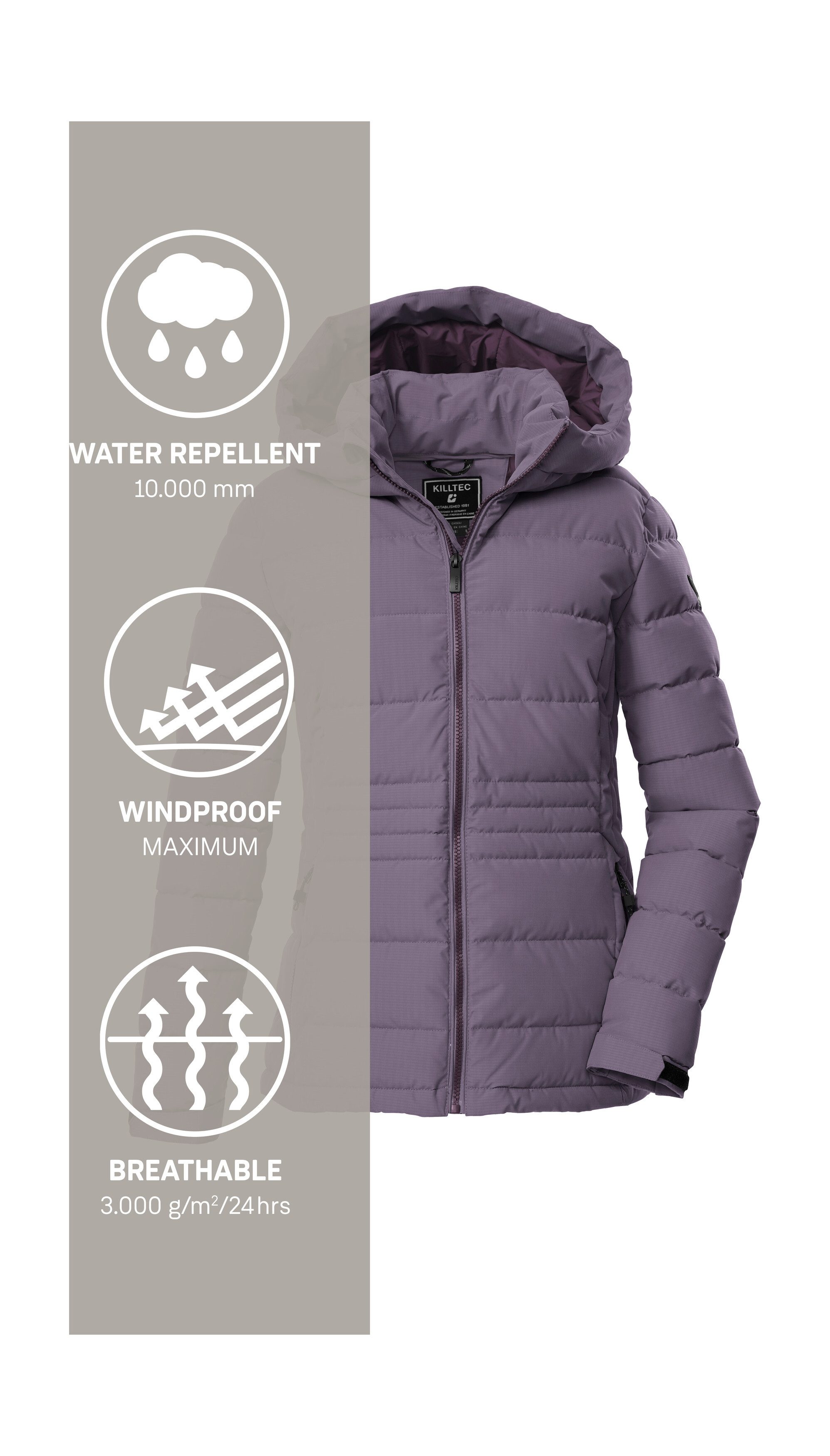 Killtec Steppjacke KOW 10 WMN QLTD JCKT Winddichte, wasserabweisende Damen Steppjacke mit verstellbarer Kapuze