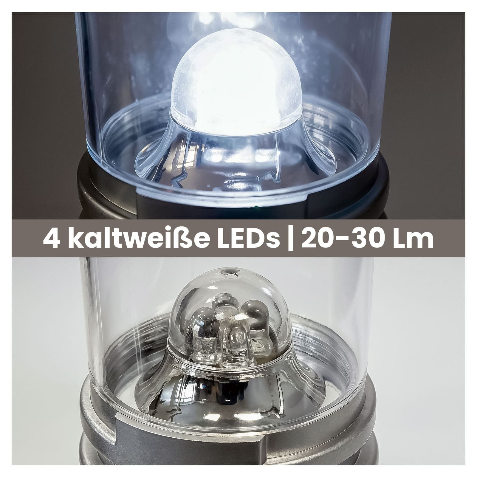 EAXUS Laterne LED Dynamo Kurbellaterne Notfall Blackout Campingleuchte, Mit Kurbel zum Aufladen, Wasserdicht