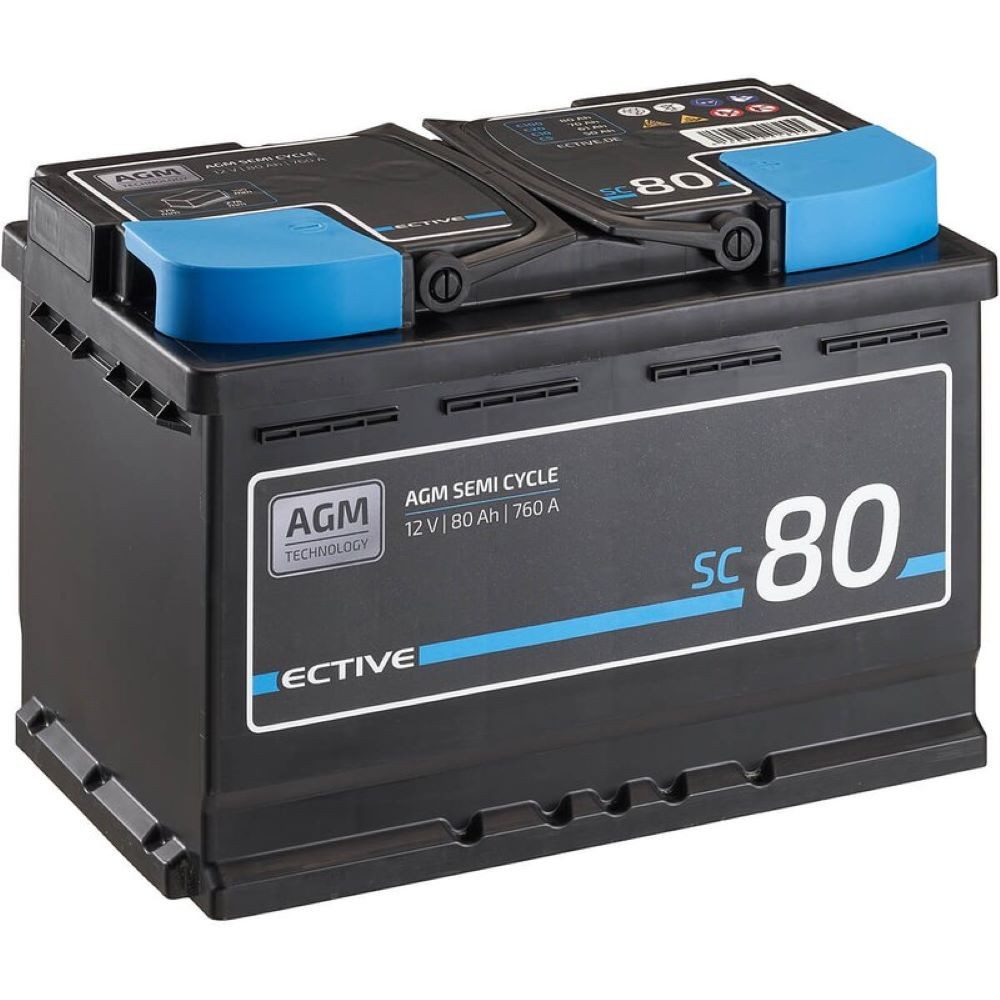 ECTIVE ECTIVE Semi Cycle SC80 AGM Versorgungsbatterie 80Ah Batterie
