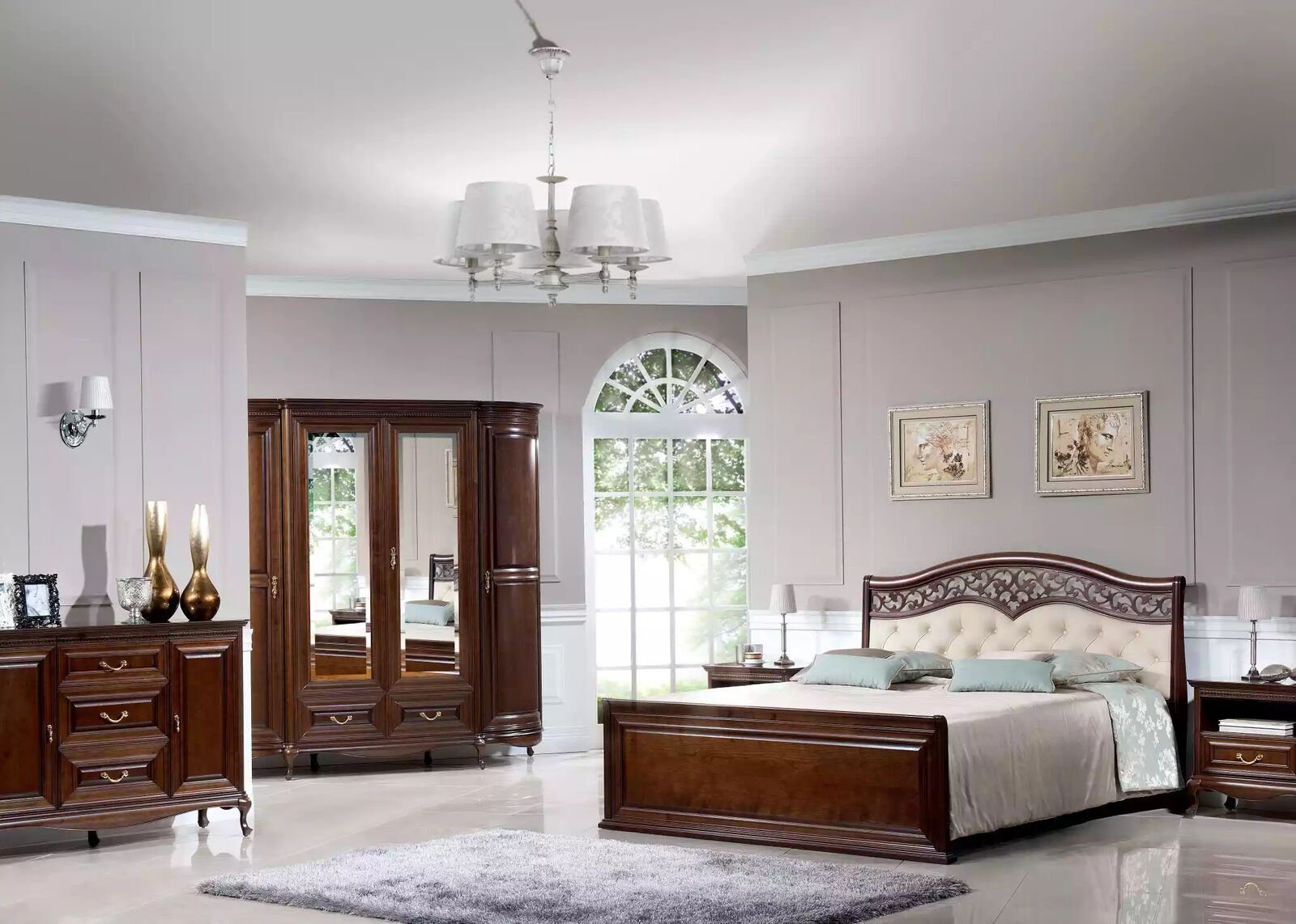 Luxuriöses Bett in Doppeltes Design Made Bett Europe Bett), Schlafzimmer (1-tlg., Polsterung Hotelbett JVmoebel