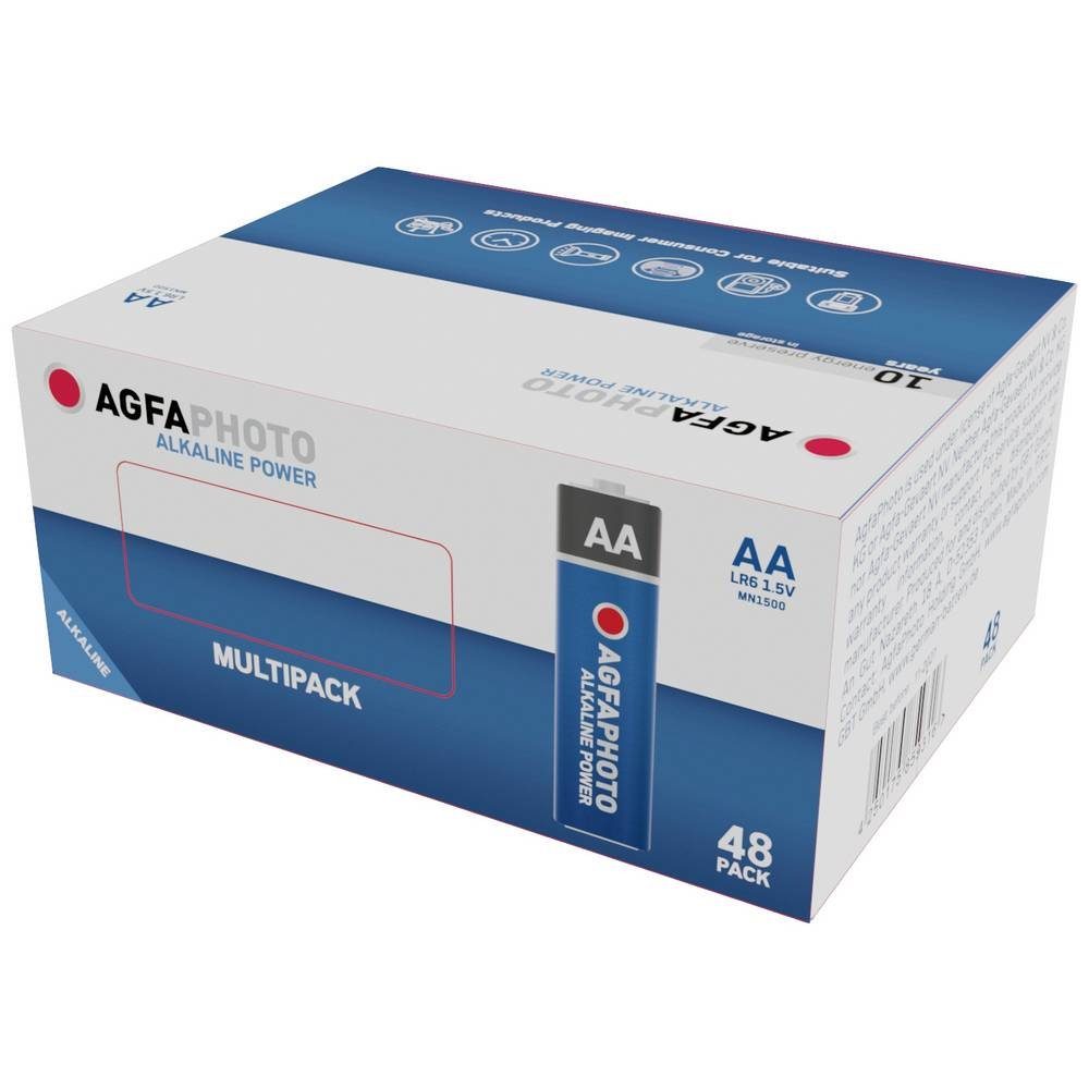 AgfaPhoto Alkaline Mignon-Batterien Power, 48er-Set 110-859316 Batterie