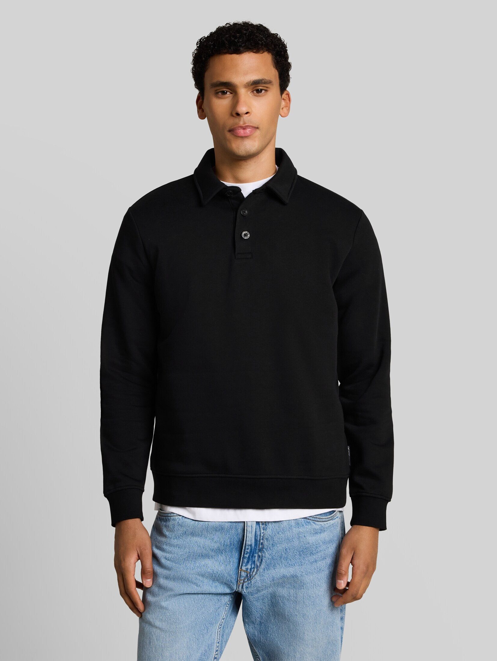 TOM TAILOR Denim Sweatshirt Strick & Sweatshirts Sweatshirt mit Polokragen