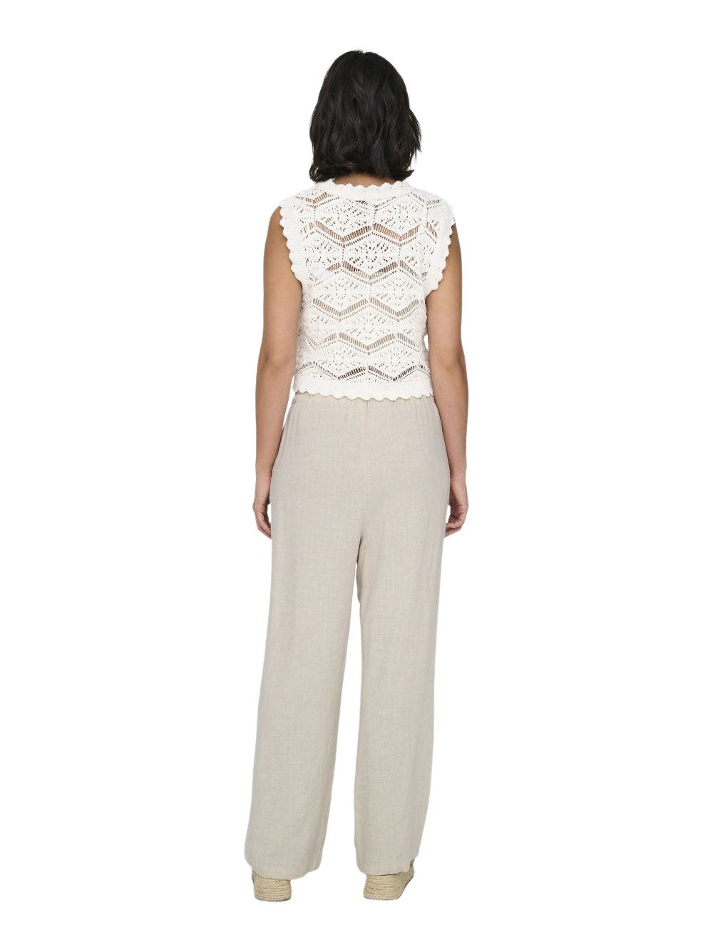 ONLY Chinohose ONLSIESTA MW PULL-UP LINEN aus Viskosemix