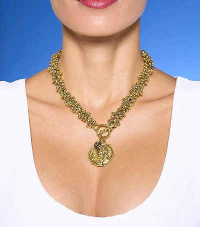 heine Kette mit Anhänger HEINE Damen Collier, goldfarben