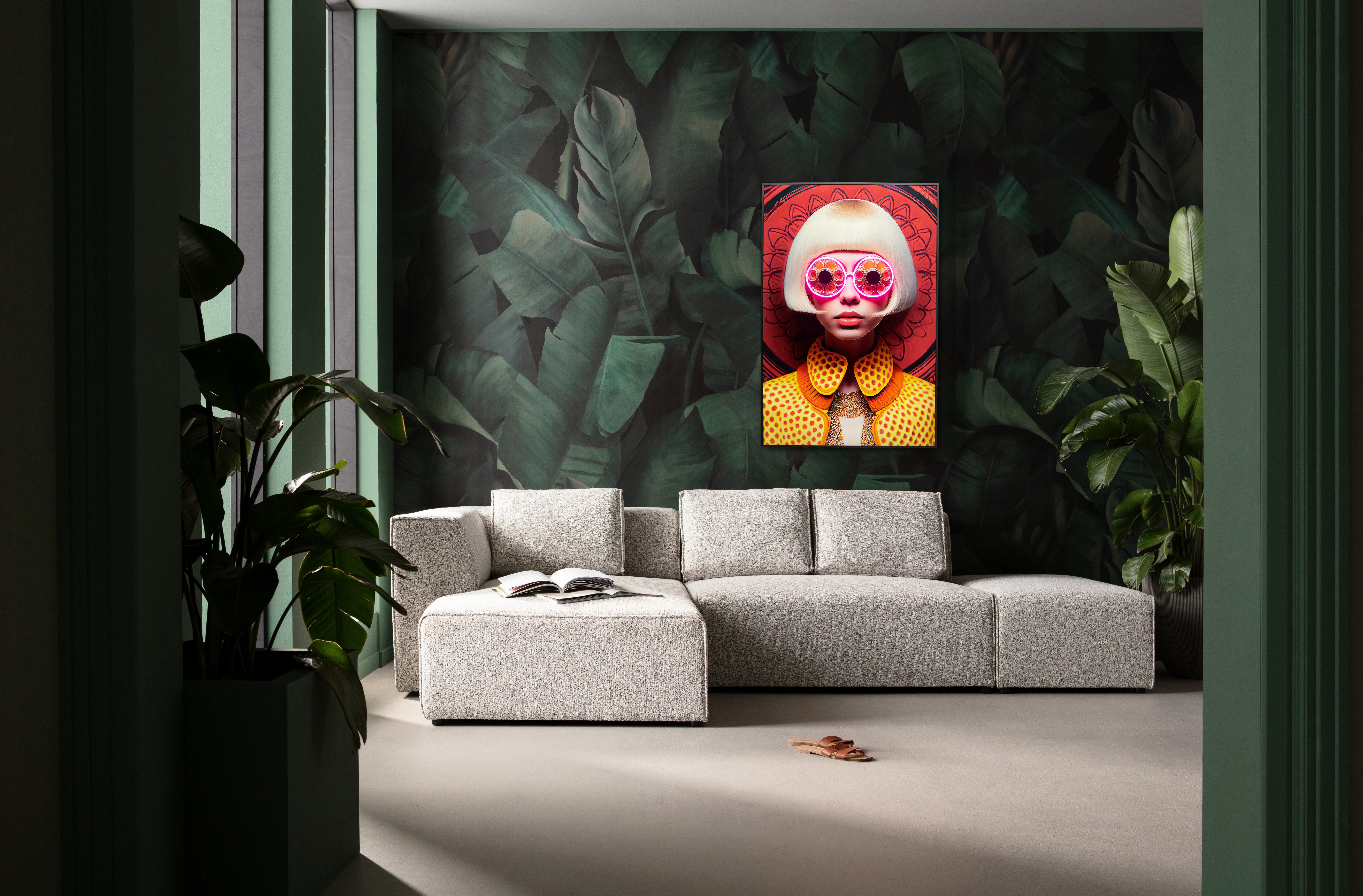 Kare Design LED-Bild Gerahmtes Bild Fancy Lady 75x55cm, verschiedene Farben