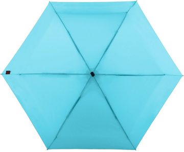 EuroSCHIRM® Taschenregenschirm Dainty, hellblau, extra flach und kurz