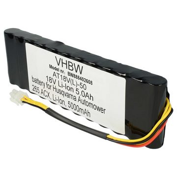 vhbw kompatibel mit Husqvarna Automower 265 ACX 2014, 265 ACX 2013, 265 ACX Akku Li-Ion 5000 mAh (18 V)