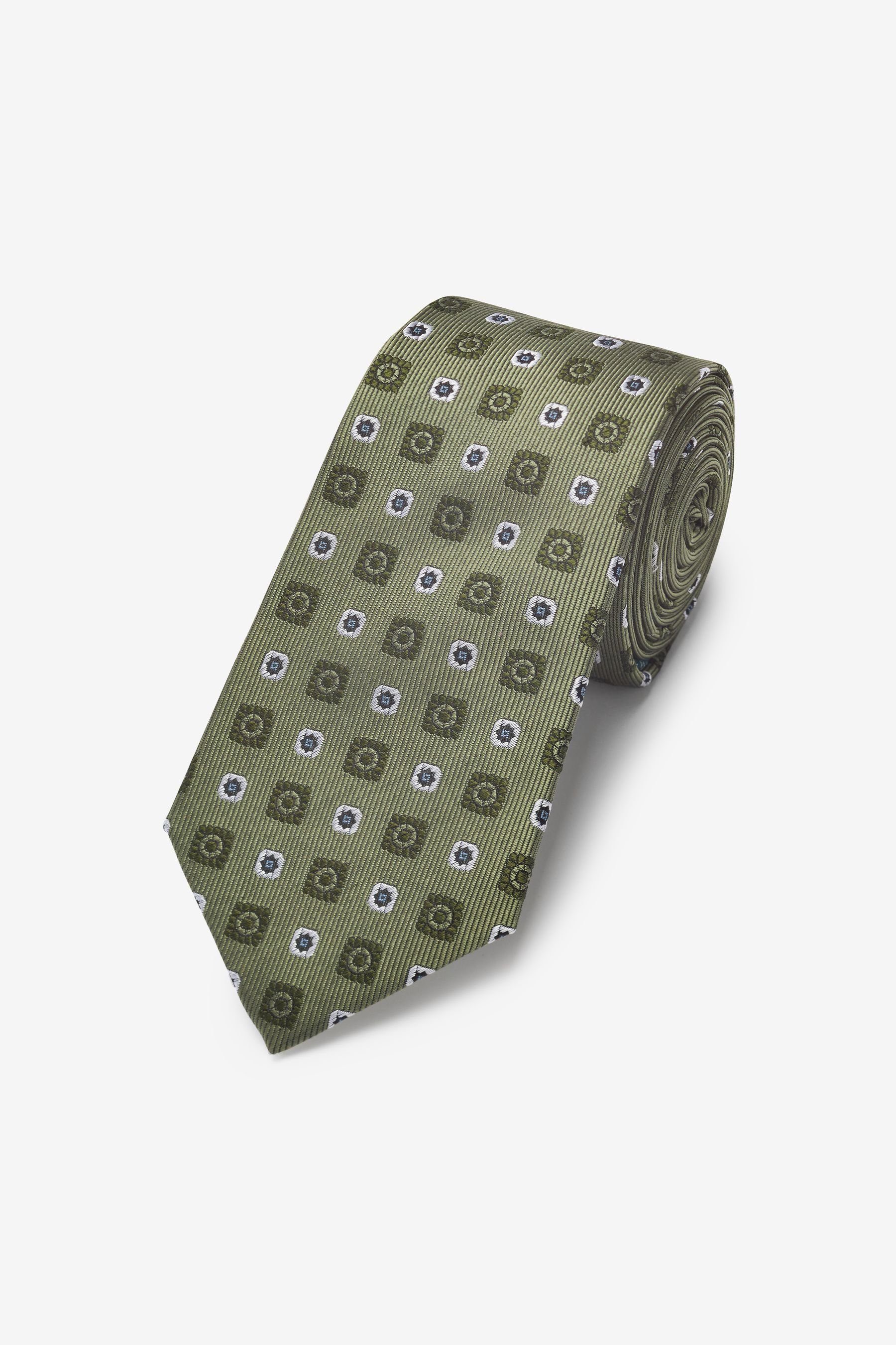 Next Krawatte Signature-Krawatte (1-St) Sage Green Geometric