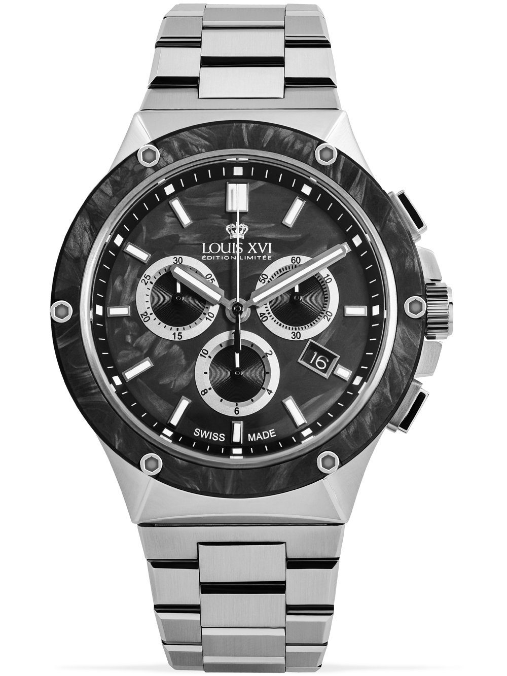 Quarzuhr Louis XVI LXVI1210 Le Monarque Chronograph Herrenuhr 42mm 5ATM Louis XVI LXVI1210 Le Monarque Chronograph Herrenuhr 42mm 5ATM