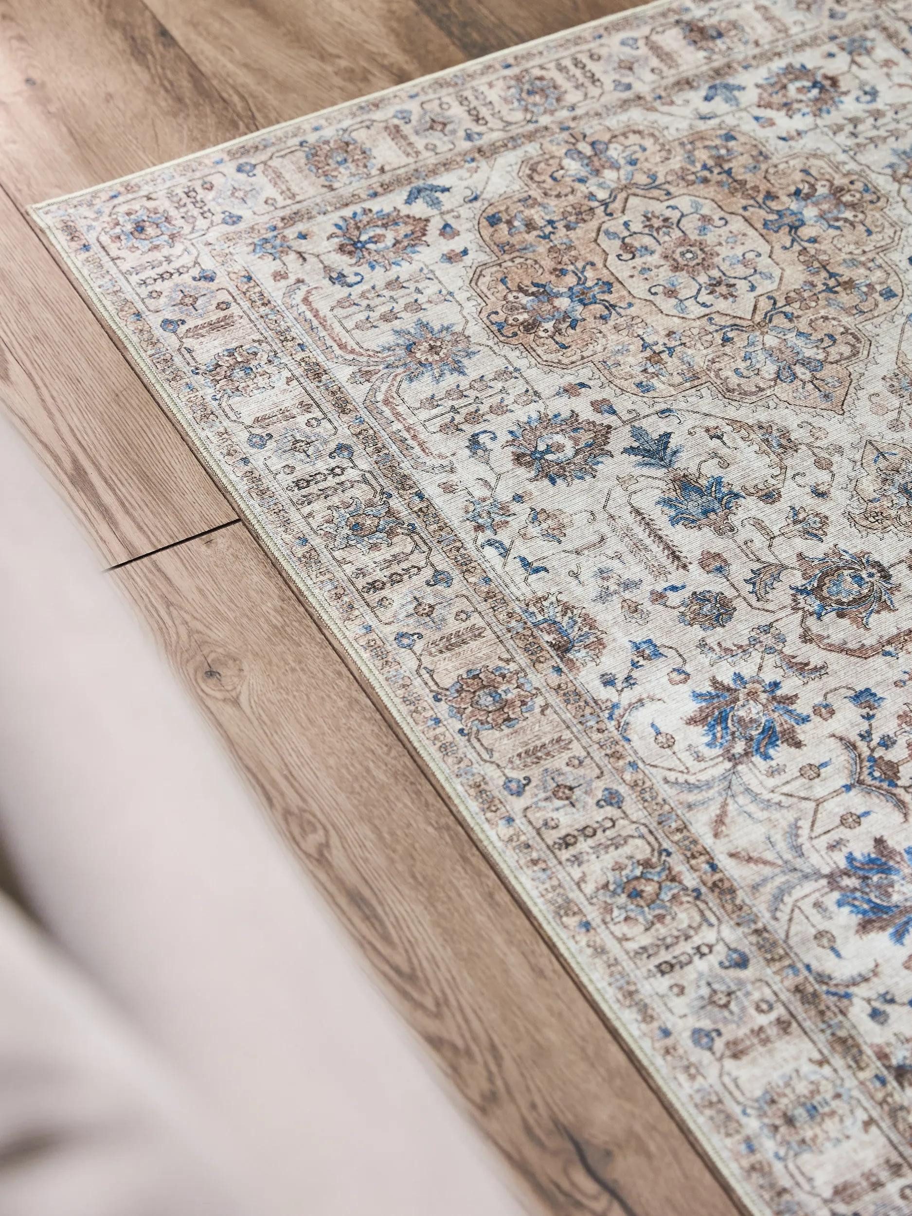 benuta Läufer Laury, rechteckig, Höhe: 5 mm, Teppich Wohnzimmer, Schlafzimmer, Esszimmer, Flur, Kunstfaser, Cozy