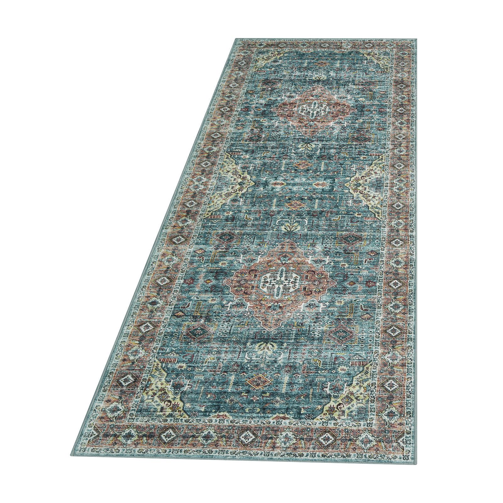 GarveeMore Teppich Vintage Läuferteppich Mode Orientteppich Designteppich Teppichboden, für Wohnzimmer, Schlafzimmer, Esszimmer oder Kinderzimmer