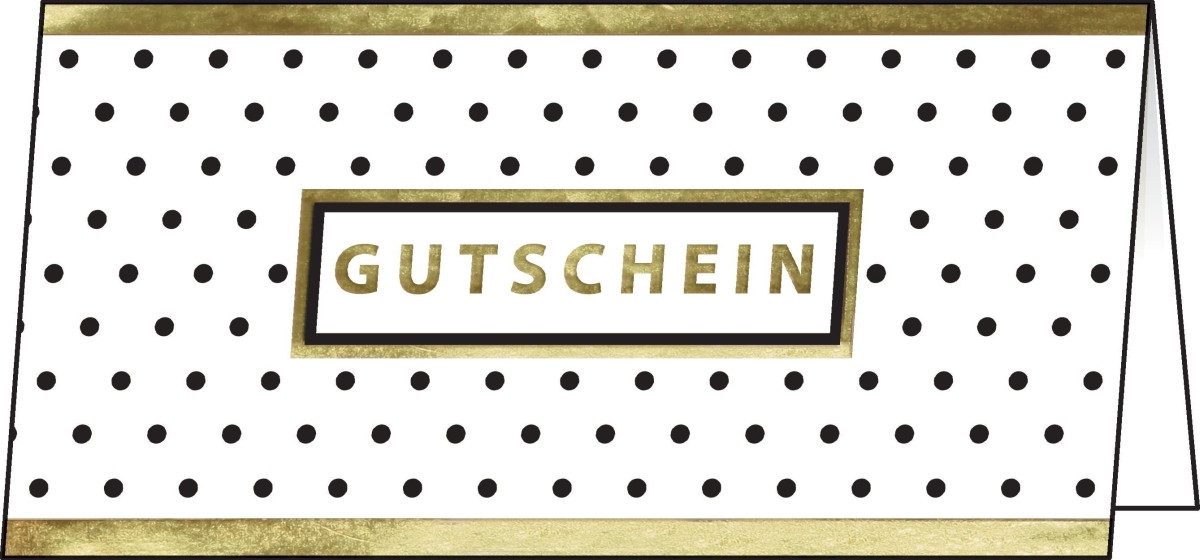 Sigel Designpapier Gutschein-Karte DINlang 220g/qm Golden Glimmer inkl. Umschläge 10 Stüc