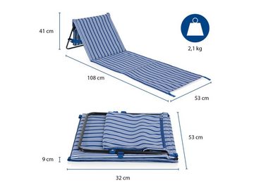 Setpoint Campingliege (2-St) Strandmatte mit Rückenlehne Faltliege gepolstert klappbare Sonnenliege