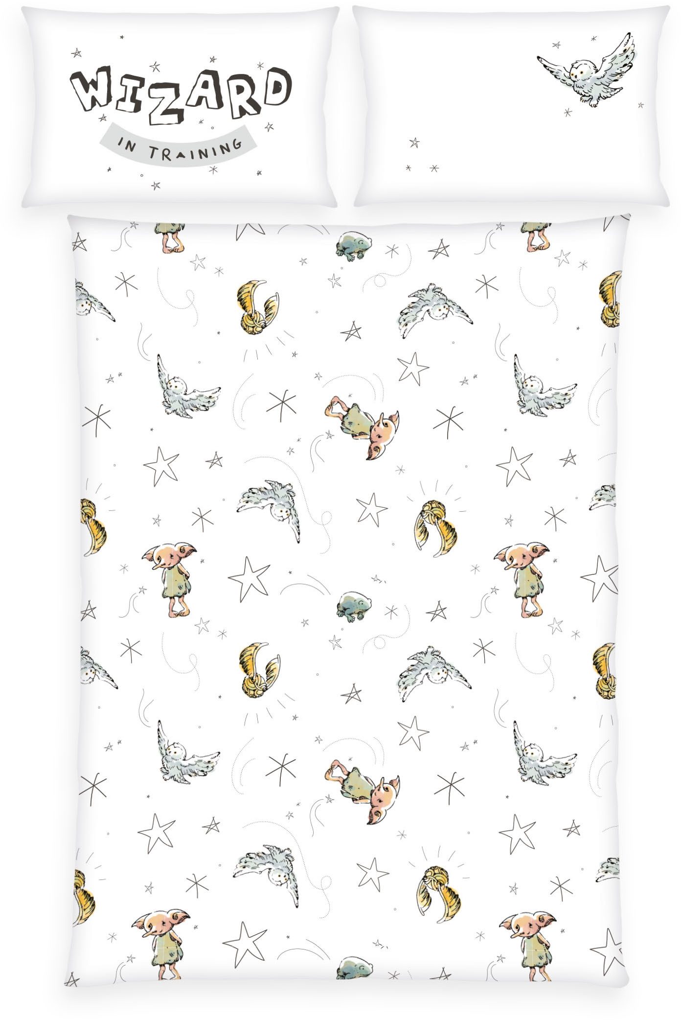 Harry Potter Babybettwäsche Harry Potter, Flanell, 2 teilig, mit niedlichem Allover-Print