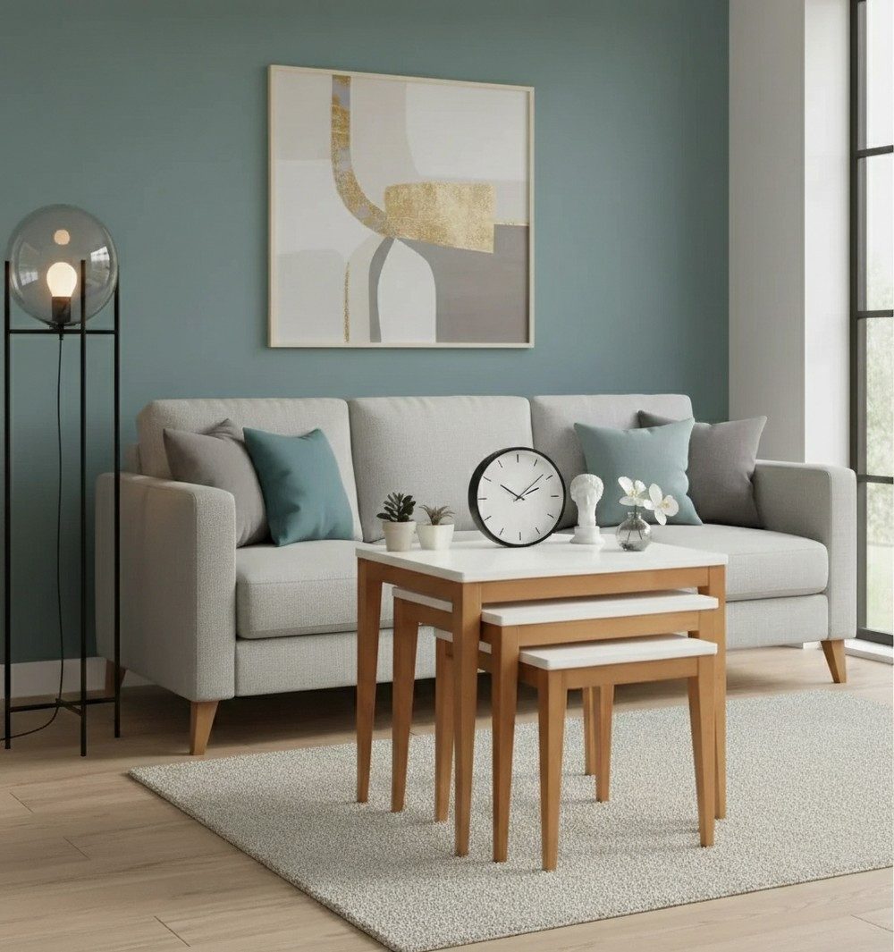 JVmoebel Couchtisch Couchtische Weiß Holz Modern Bequem Praktisch Tisch Beistelltisch Neu (1-St), Made in Europa