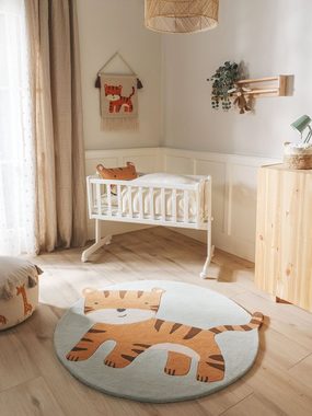 Kinderteppich Savannah, benuta, rund, Höhe: 11 mm, Kunstfaser, Berber, Ethno-Style, Wohnzimmer