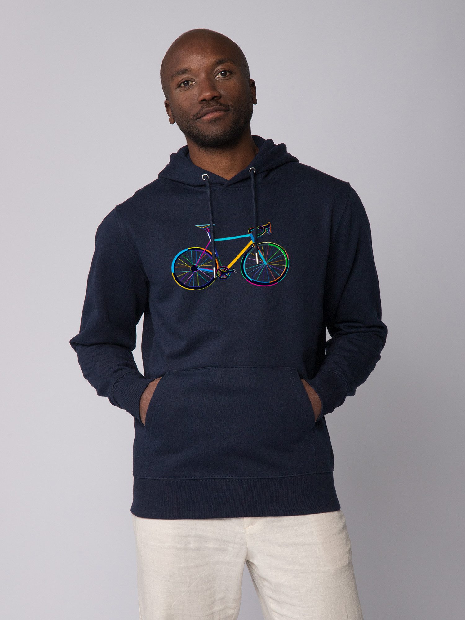 Hoodie Fahrrad by night