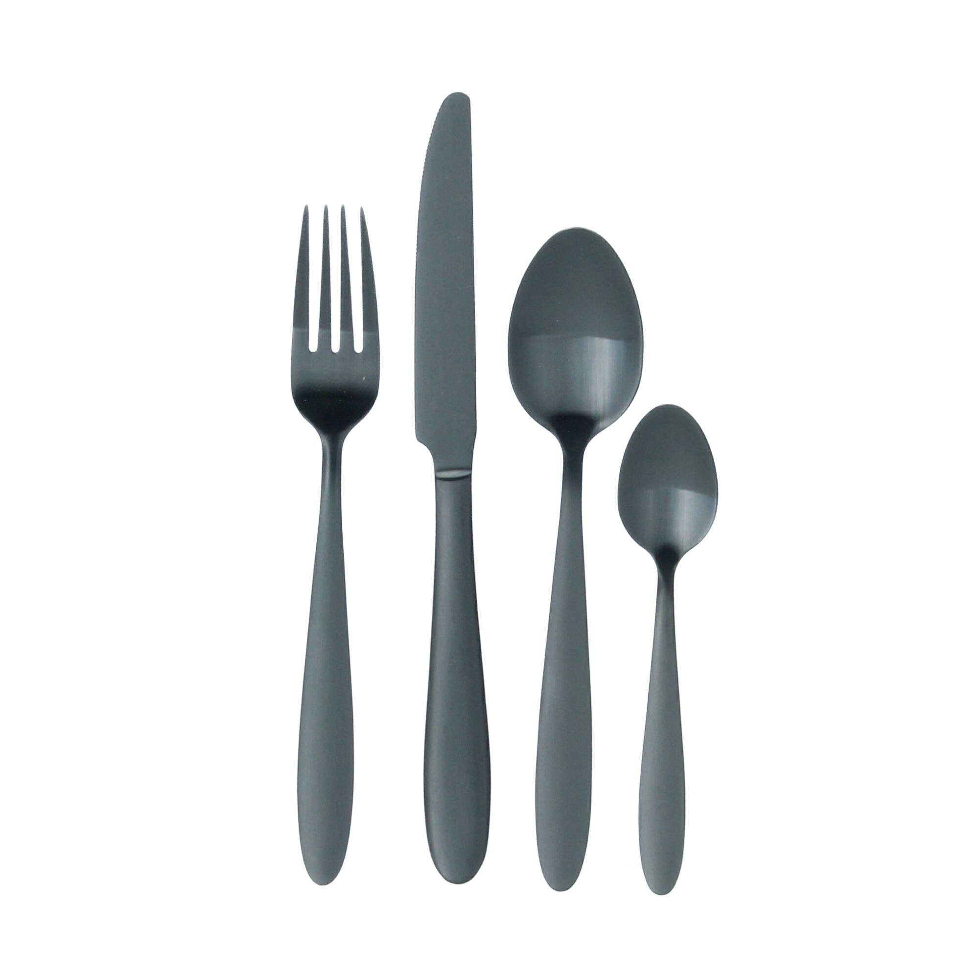 Bloomingville Besteck-Set schwarz 4-tlg.