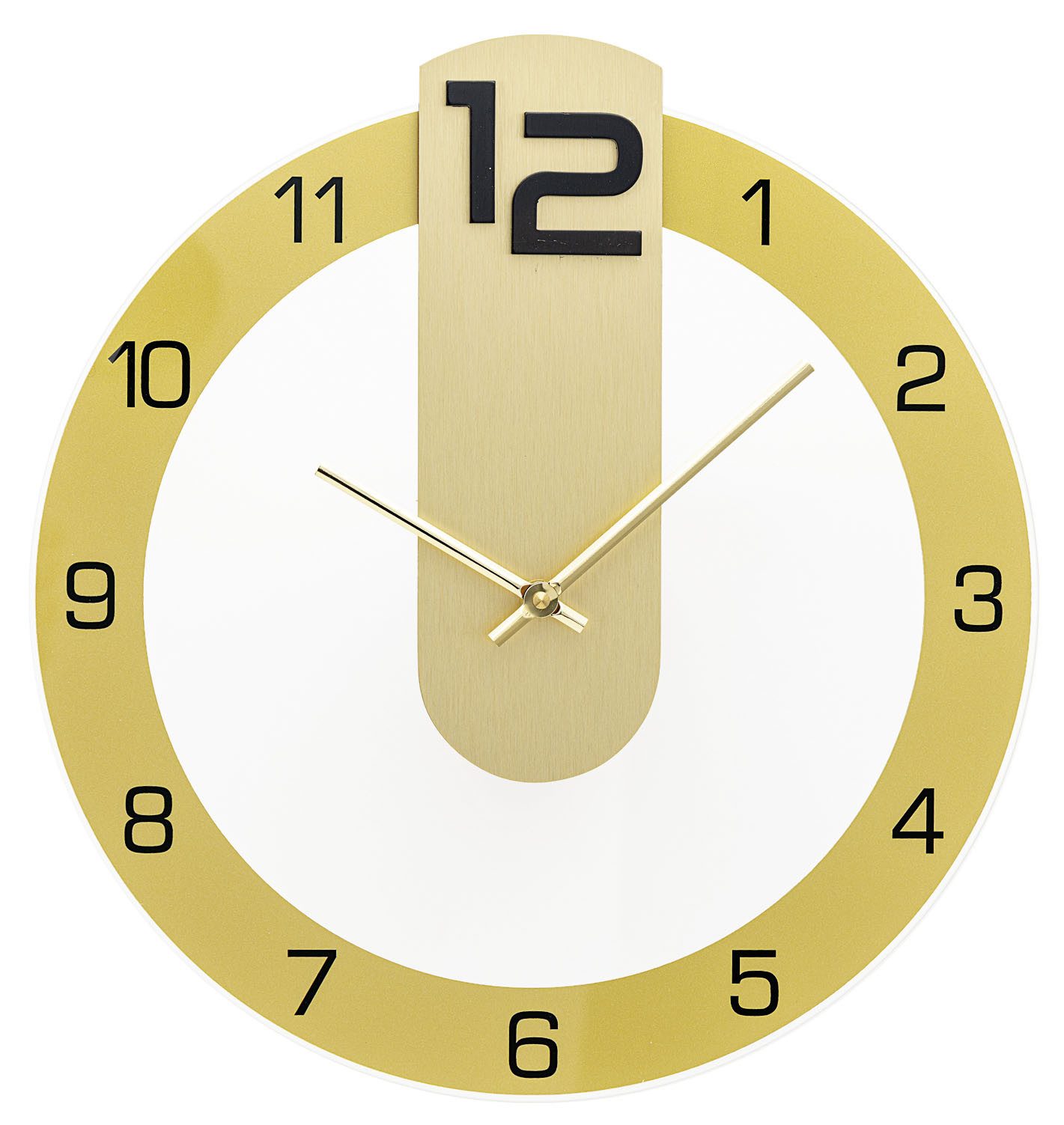 AMS Wanduhr (Quarzuhr, Holz, Wohnzimmer, Esszimmer, Küche, Arbeitszimmer, Büro,Flur)