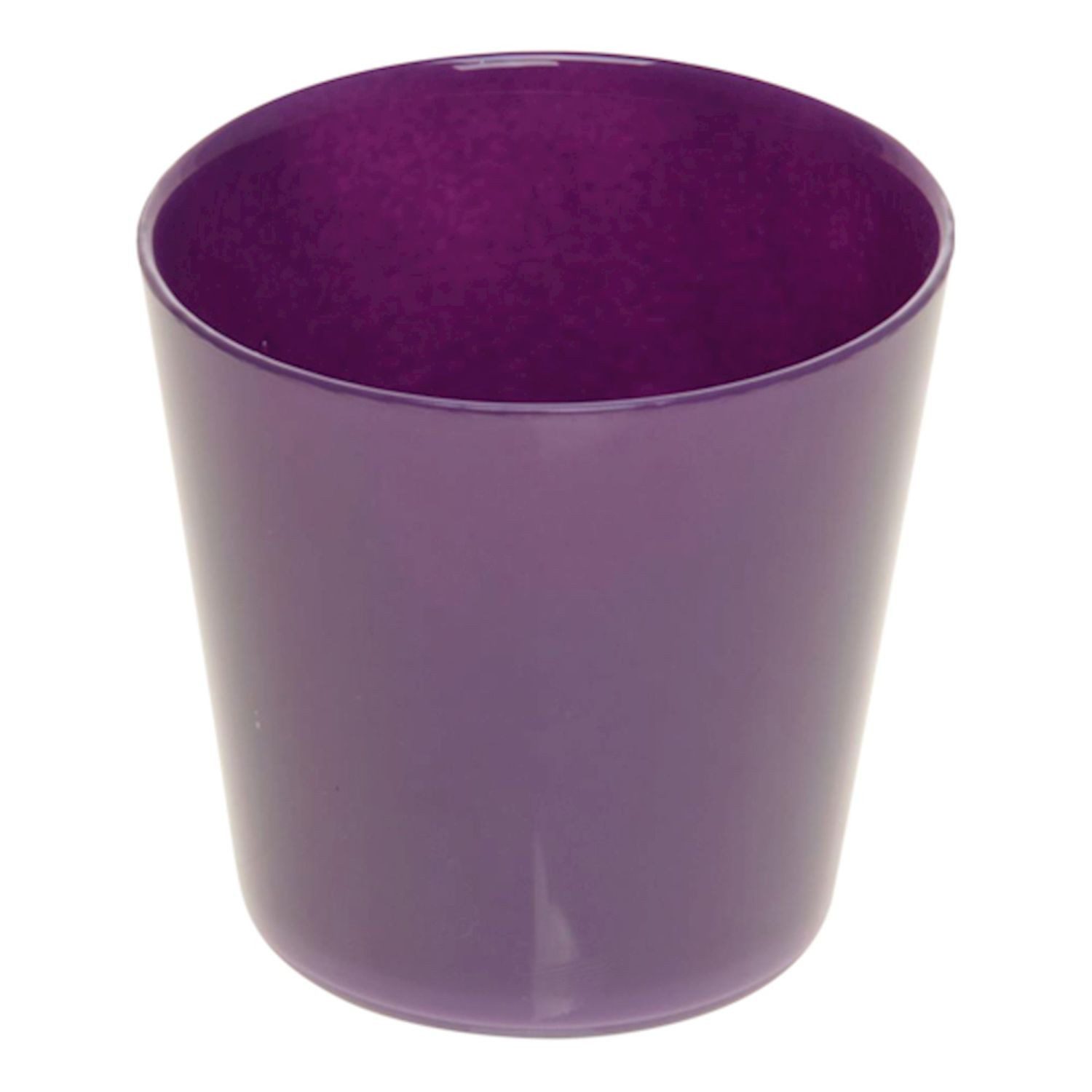 INNA-Glas Blumentopf Kerzenglas Alena aus Glas, dunkellila, 12,5cm, Ø13,3cm