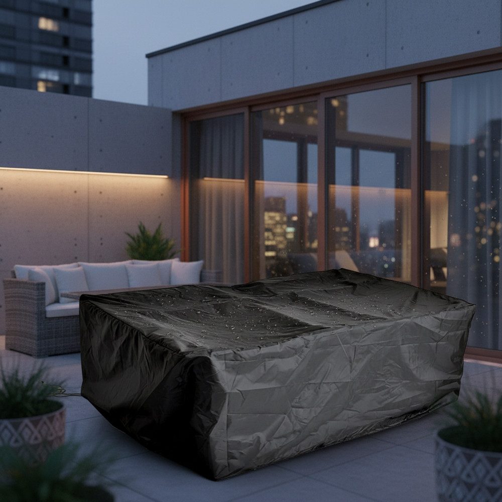 Mucola Gartenmöbel-Schutzhülle Schutzhülle 262x192x70 Abdeckplane Rattan Gartenmöbel Wetterschutz (Einzelartikel, 1-St., 1xSchutzhülle), Möbelschutzhülle