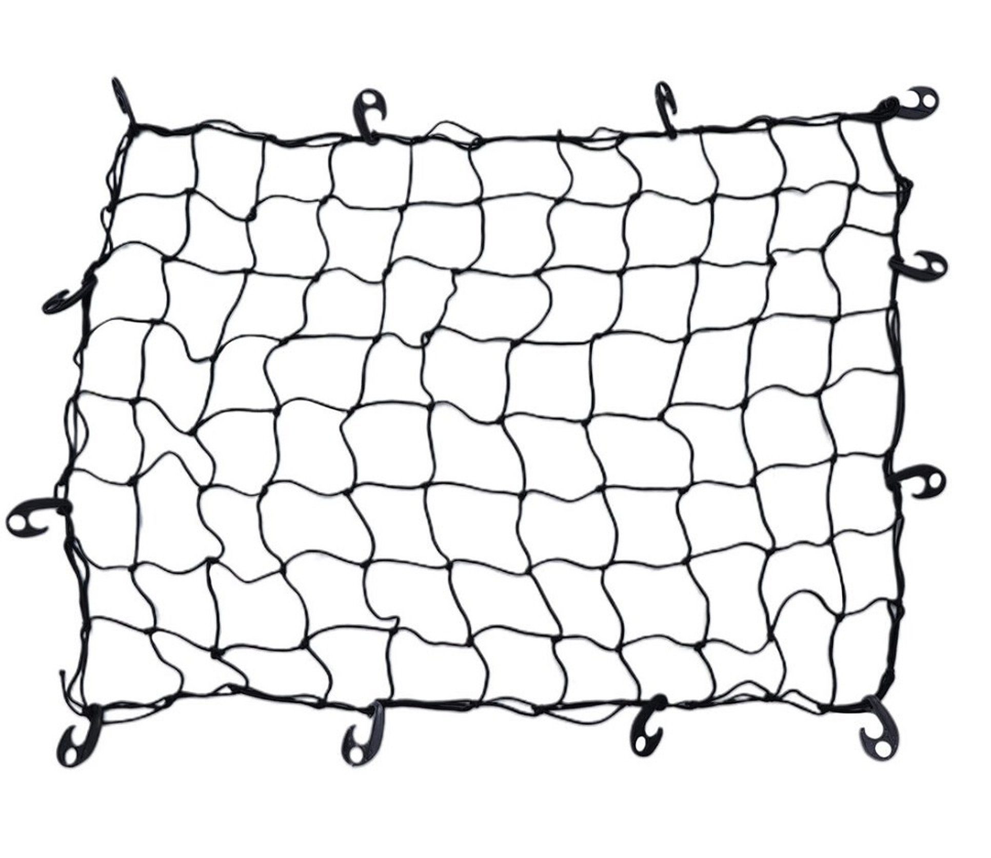Trennnetz 120 x 90 cm universaler Auto Netz Kofferraumnetz, Gepäcknetz mit 12