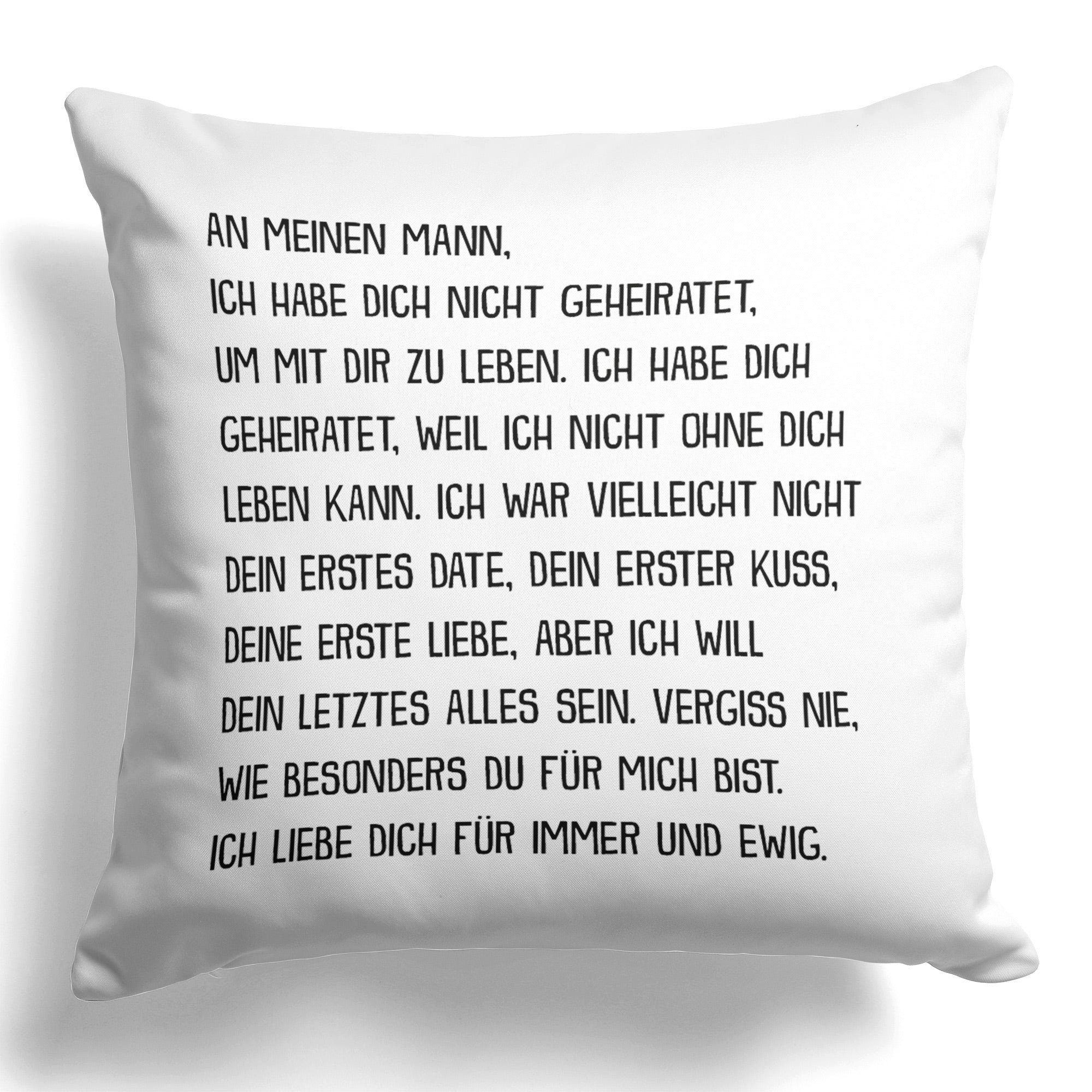 22Feels Dekokissen Hochzeitstag Geschenk Ehemann Geburtstag Valentinstag Männer, Deko mit Persönlichkeit