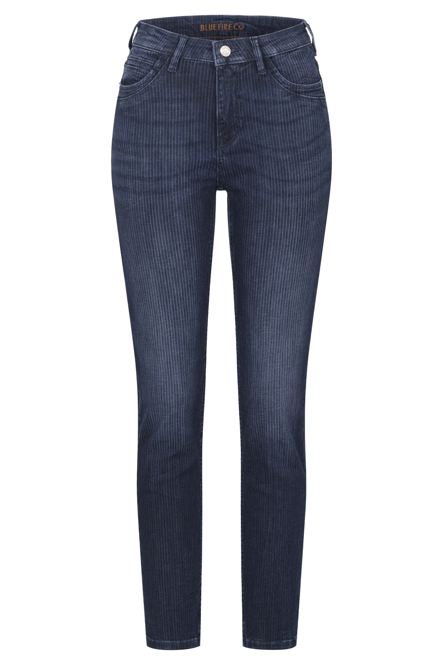 BLUE FIRE Stretch-Jeans BLUE FIRE NANCY blue black stripe 1001.4570