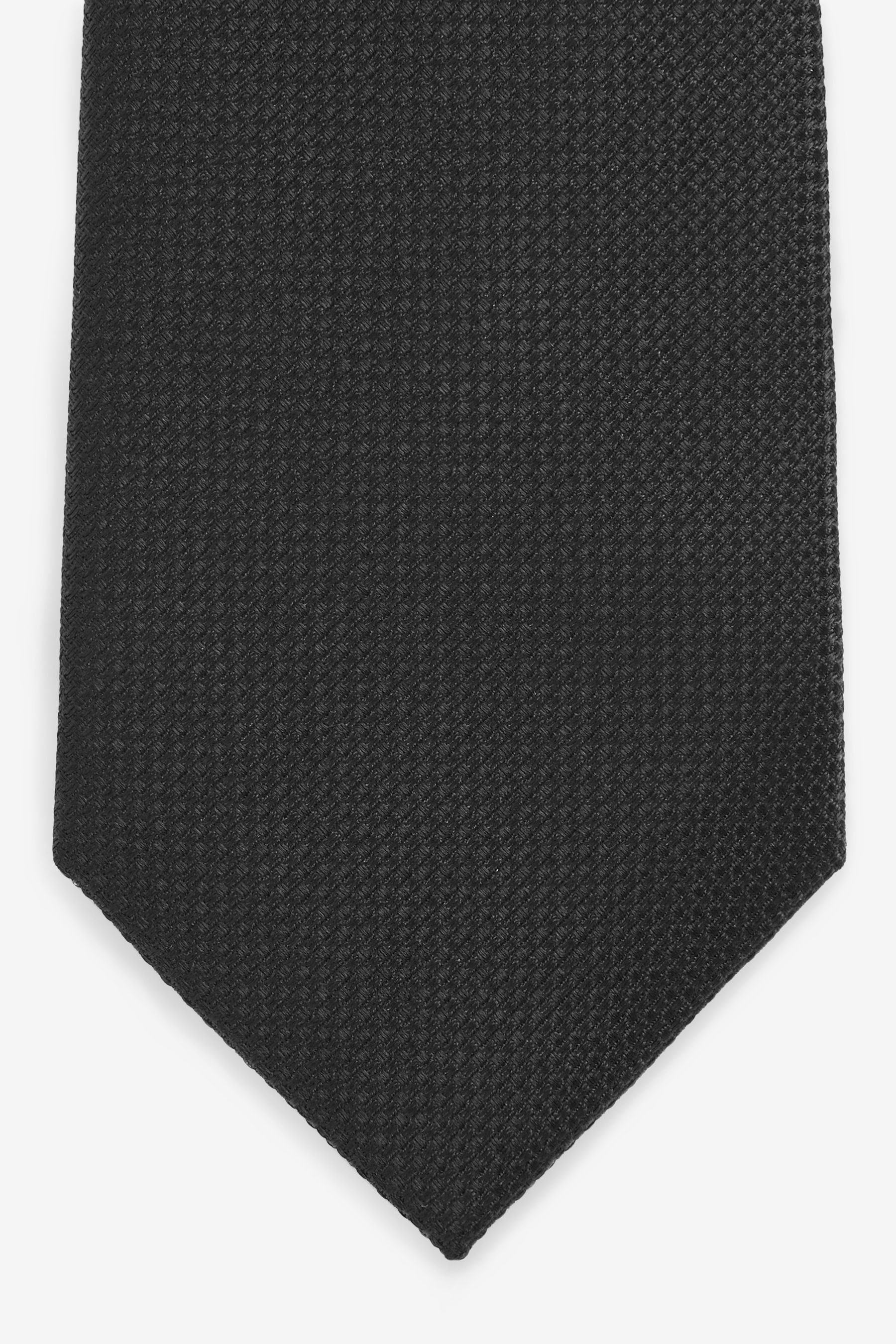 (1-St) Krawatte Strukturierte Seidenkrawatte Next Black Signature
