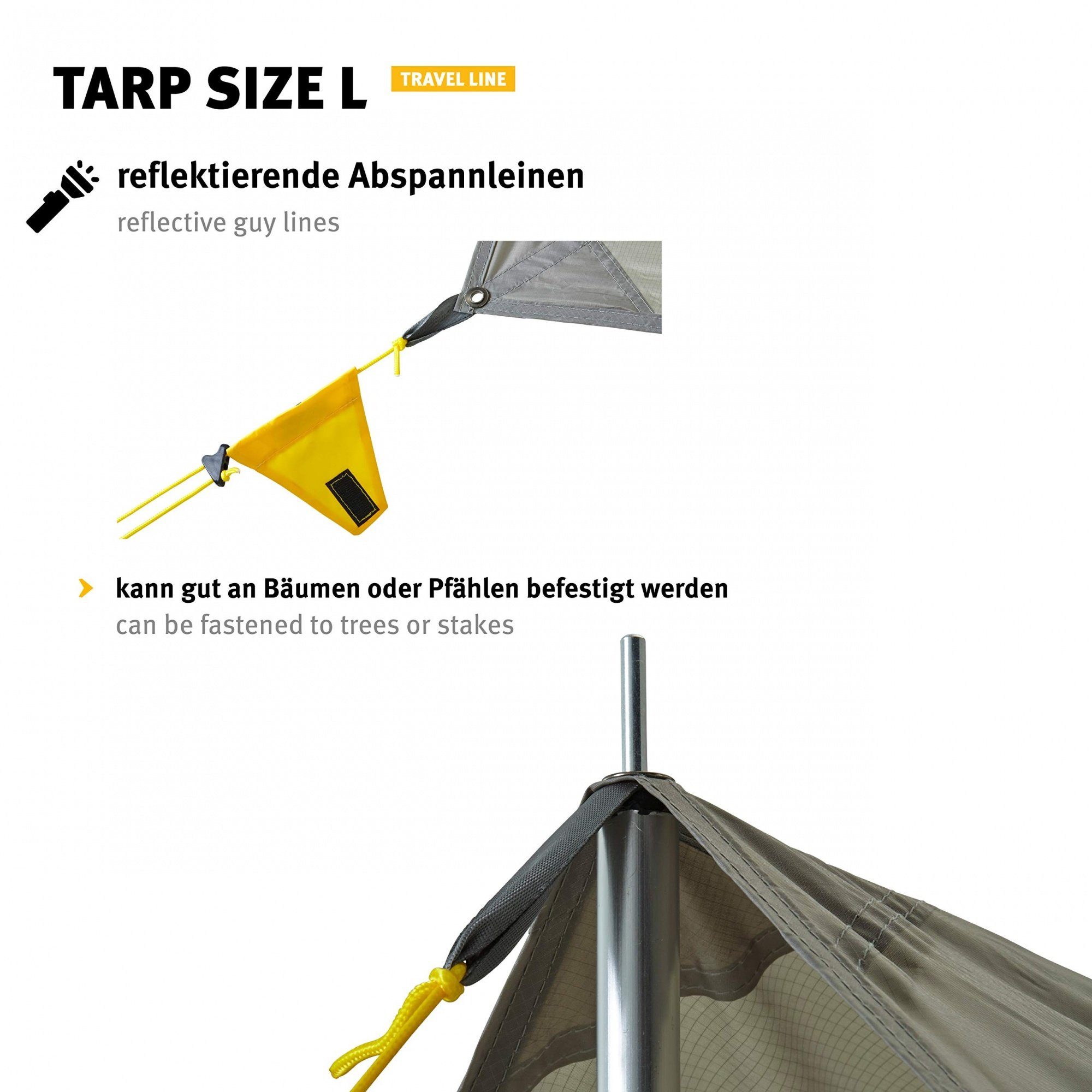 Zeltdach, Wechsel Universal cm, L 435 400 - - Travel Tarp x Tarp-Zelt Line Tents 6 Personen: