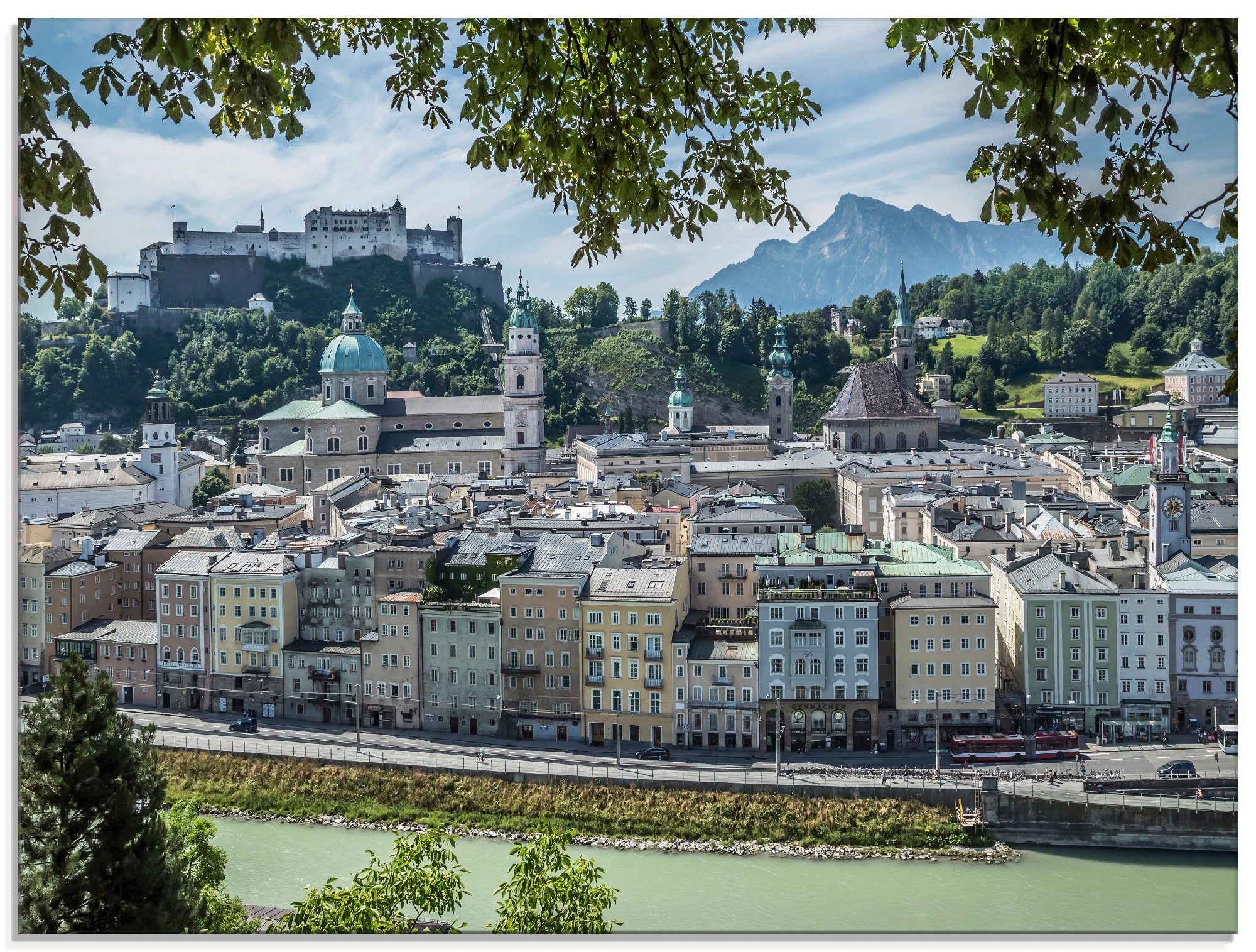 Altstadt, verschiedenen Salzburg in (1 Größen St), Österreich auf Blick Glasbild Artland die